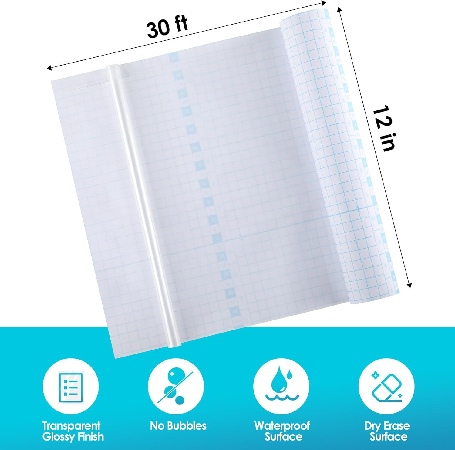 Self Adhesive Laminating Roll 12″ x 30FT, Self Laminating Sheets for Stickers,