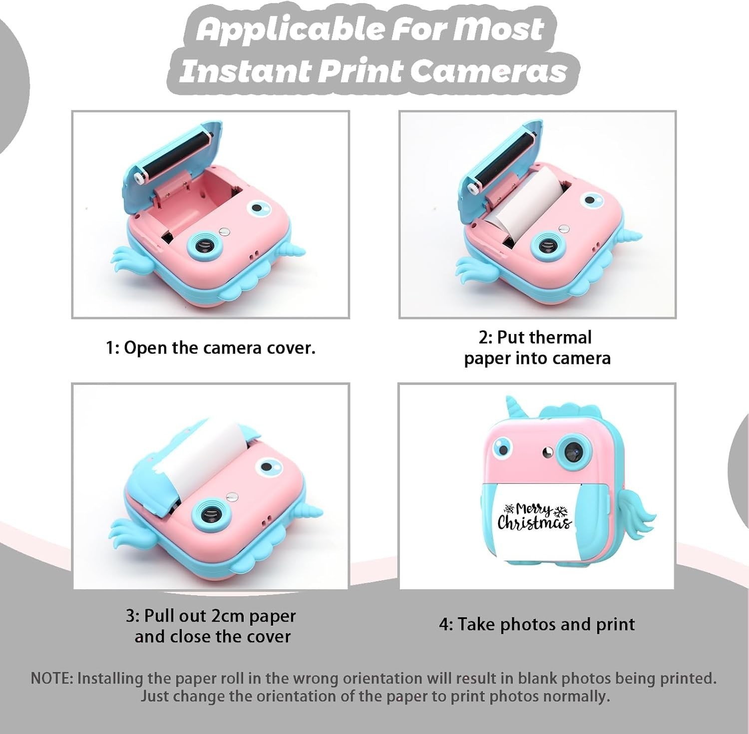 Kids’ Mini Thermal Printer Sticker Paper – 10 Rolls, Ideal for Scrapbooking