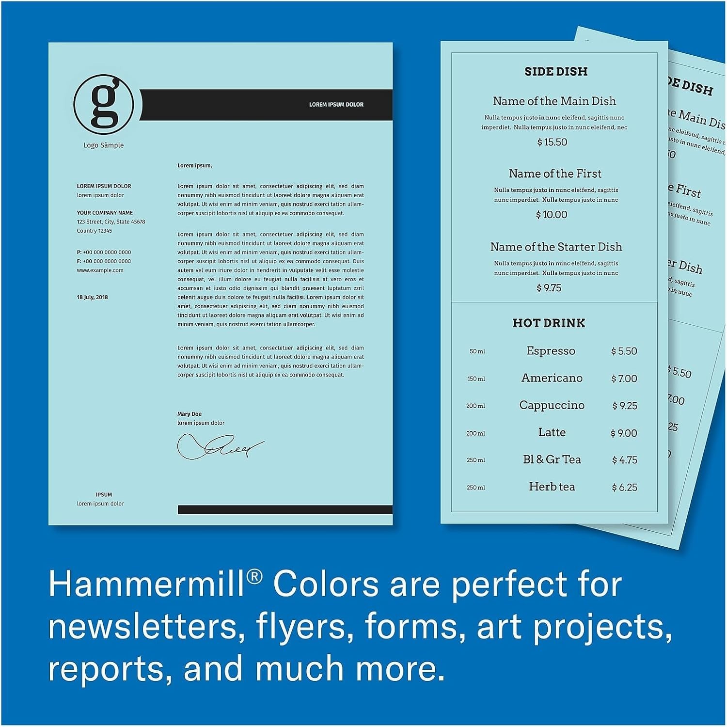 Eco-Friendly Blue Copy Paper – 30% Recycled, 5000 Sheets