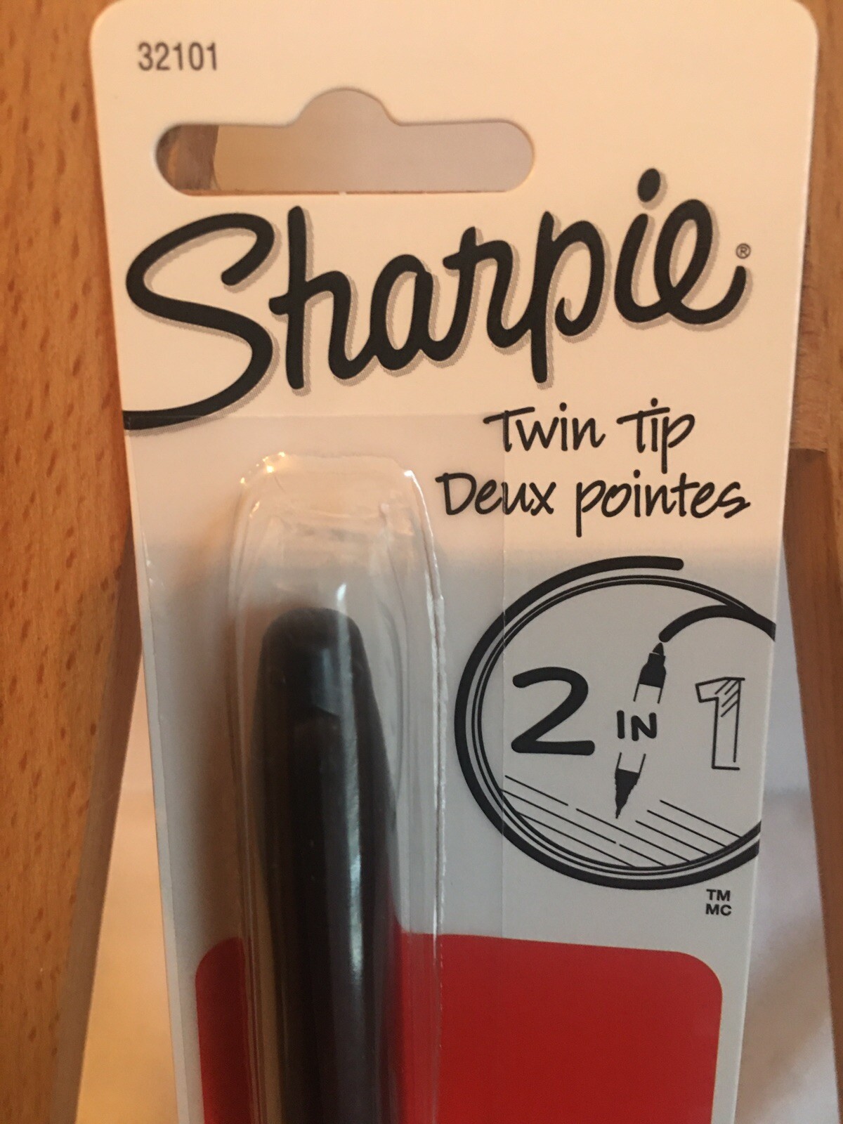 Sharpie Twin-Tip Permanent Marker Fine & Ultra Fine Point, Black 2 in 1 Lot Of 3