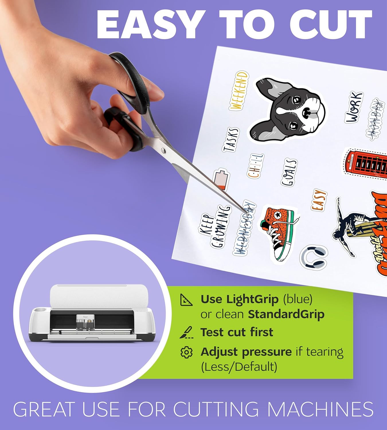 Premium Printable Vinyl Sticker Paper for Inkjet Printer and Laser – 20 White Gl