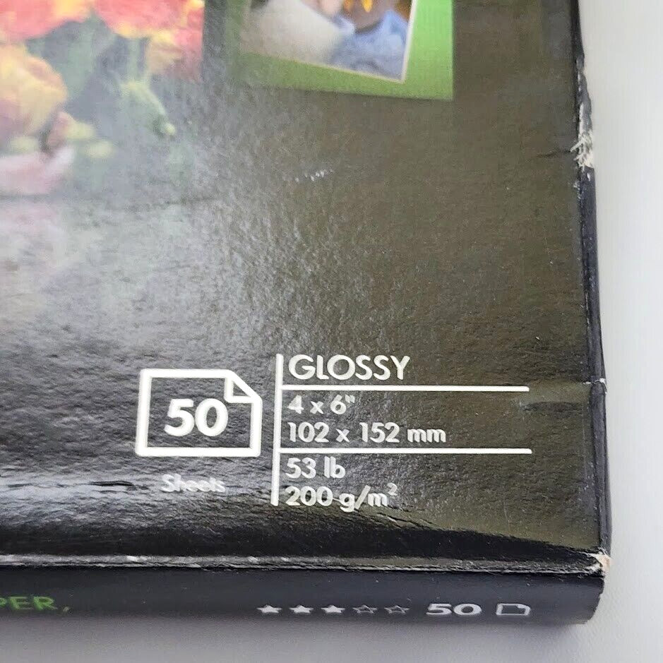 HP Everyday Photo Paper 4 x 6 Glossy 50 Sheets HP CR758A Works with All Inkjet