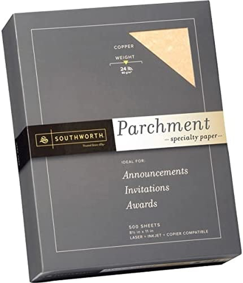 Southworth Parchment Specialty Paper, 24 Lb, 8 1/2″ x 11″, Gray, Pack of 500