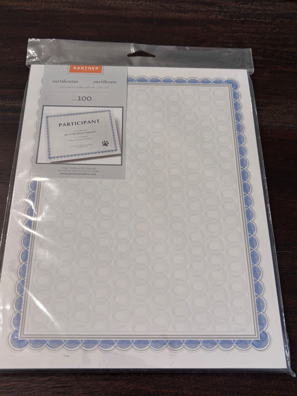 Gartner Studios – Blue Gray Certificate Paper 100ct? – Printing Awards Diplomas