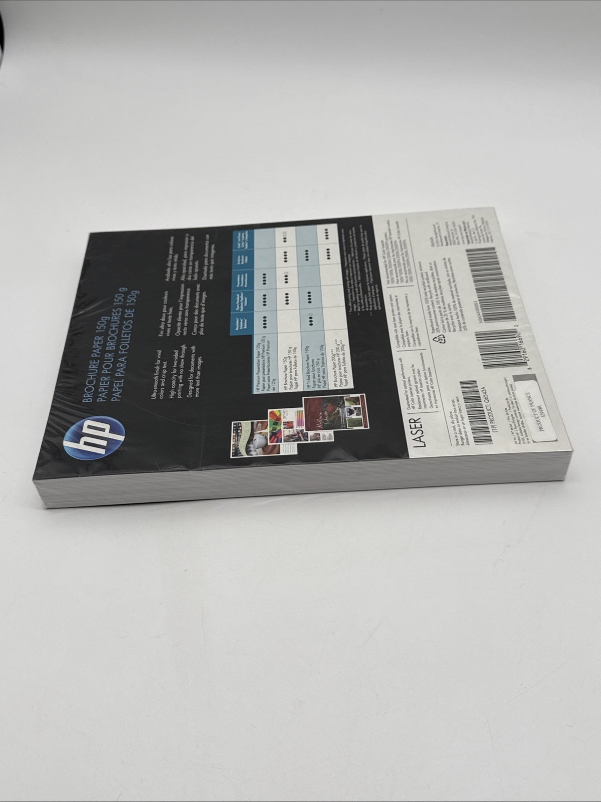 HP Brochure Flyer Paper Laser 8.5×11 Matte White 150 Sheets 40lb/150g Q6543A