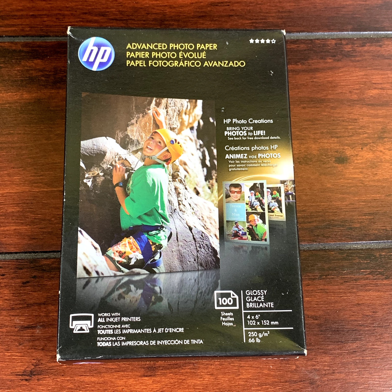 HP Advanced Glossy 4×6 Photo Paper For Inkjets – 100 Pack-Factory Sealed – NEW