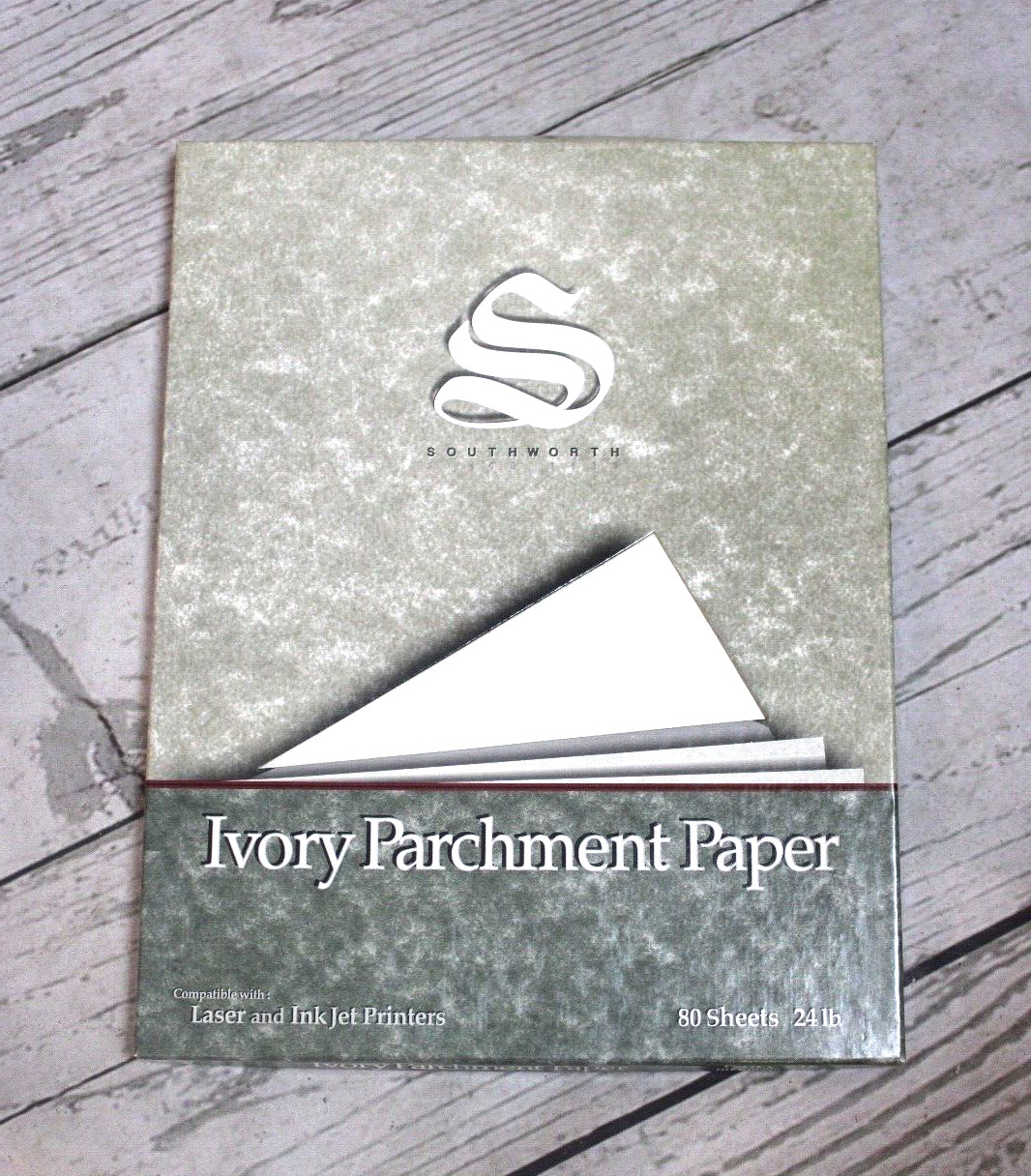MD ~ Southworth Parchment Specialty Paper Ivory 80 Sheet Box ~ Laser or Ink Jet