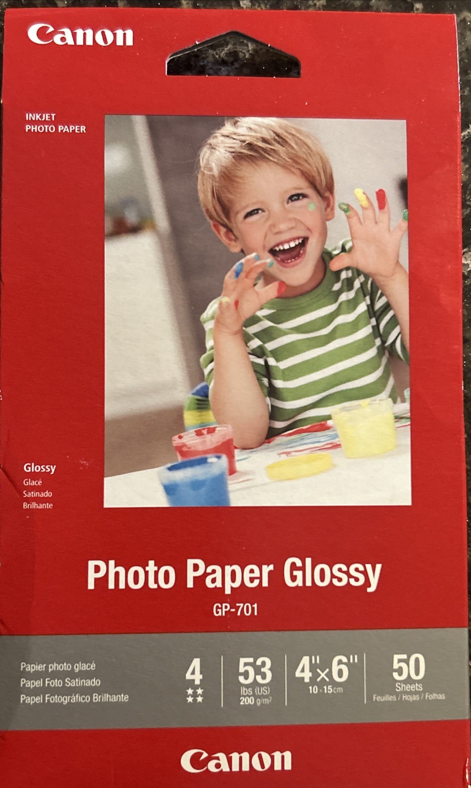 Canon Photo Paper Glossy (GP-701) 4×6/50 sheets per pack, NEW