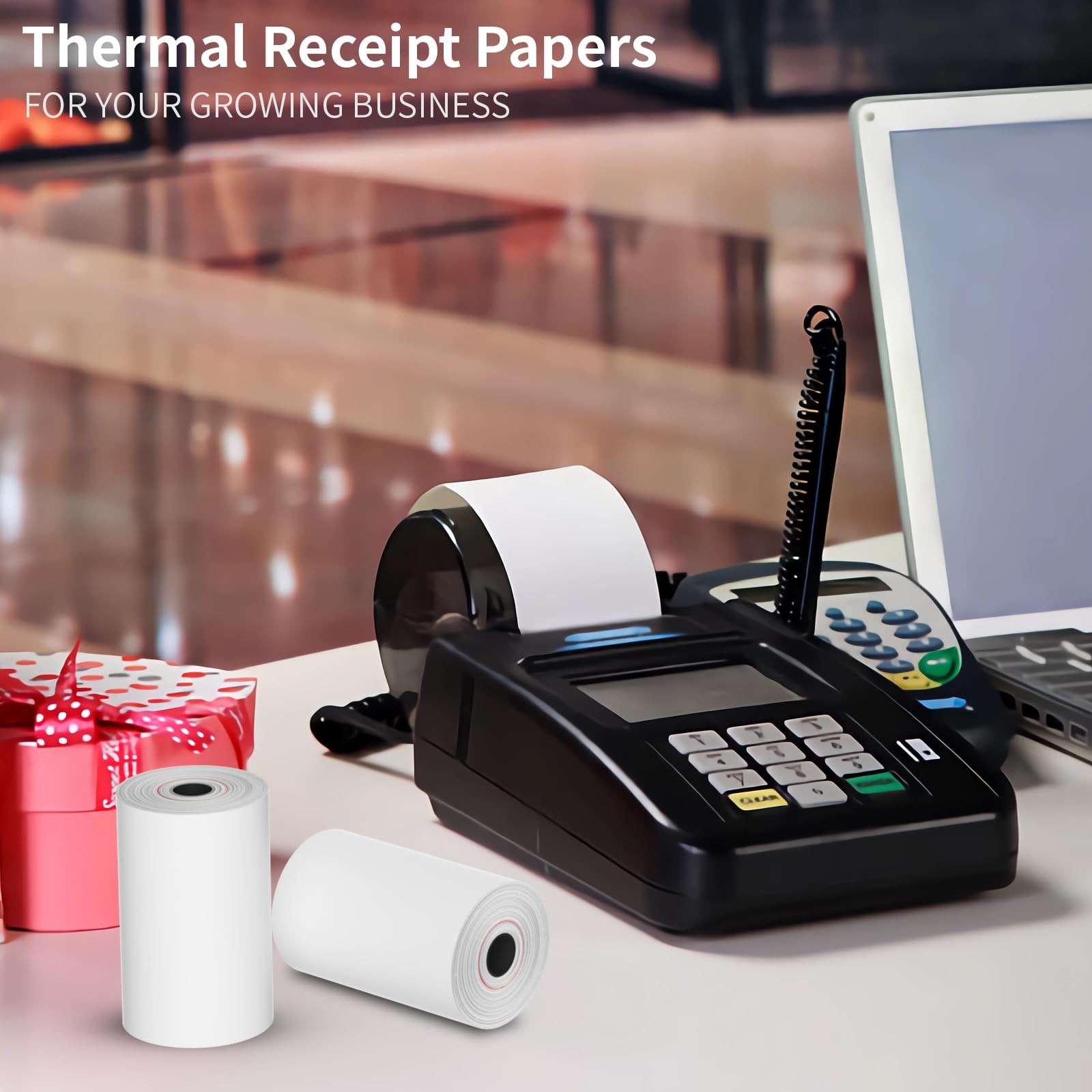 (10 Rolls) NefLaca Thermal Receipt Paper 3 1/8 x 230, 10 10 Rolls, White