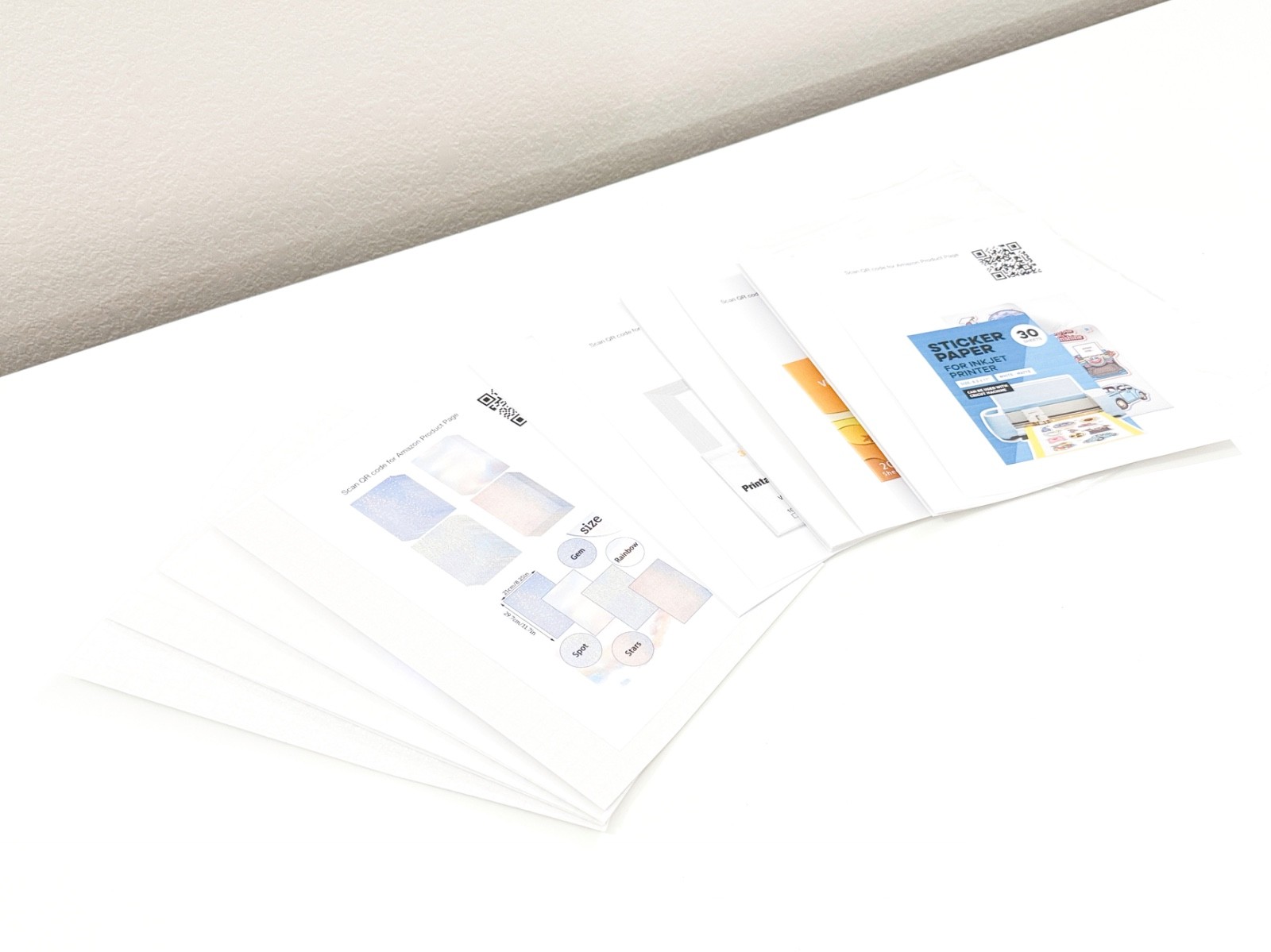 Sticker Printer Paper + Sparkling Cold Lamination Sampler Set 21 Sheets