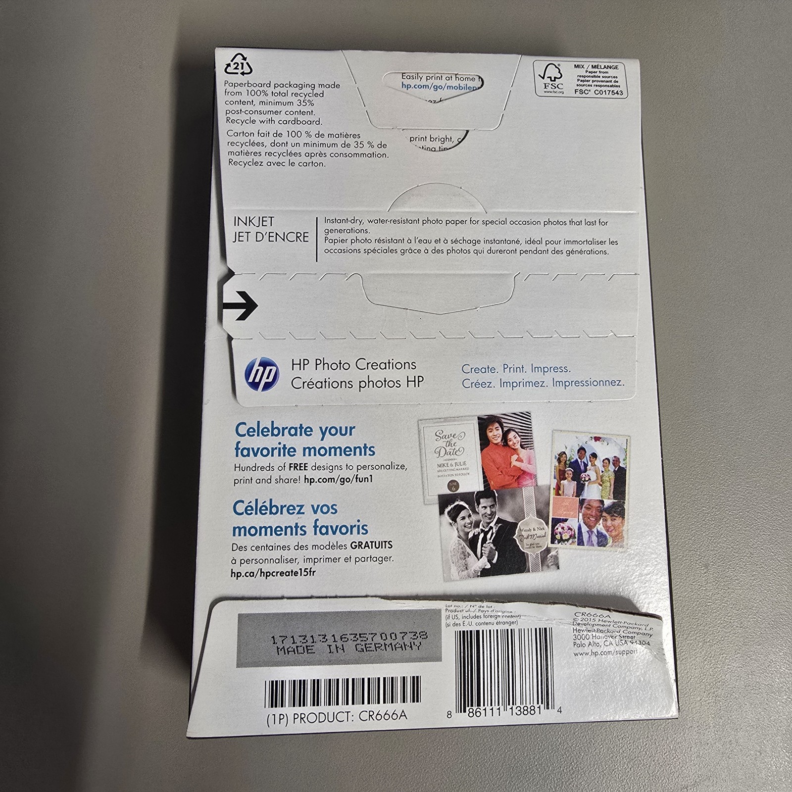 HP Premium Plus Soft Gloss Photo Paper 100 Sheets 4×6 Hewlett Packard