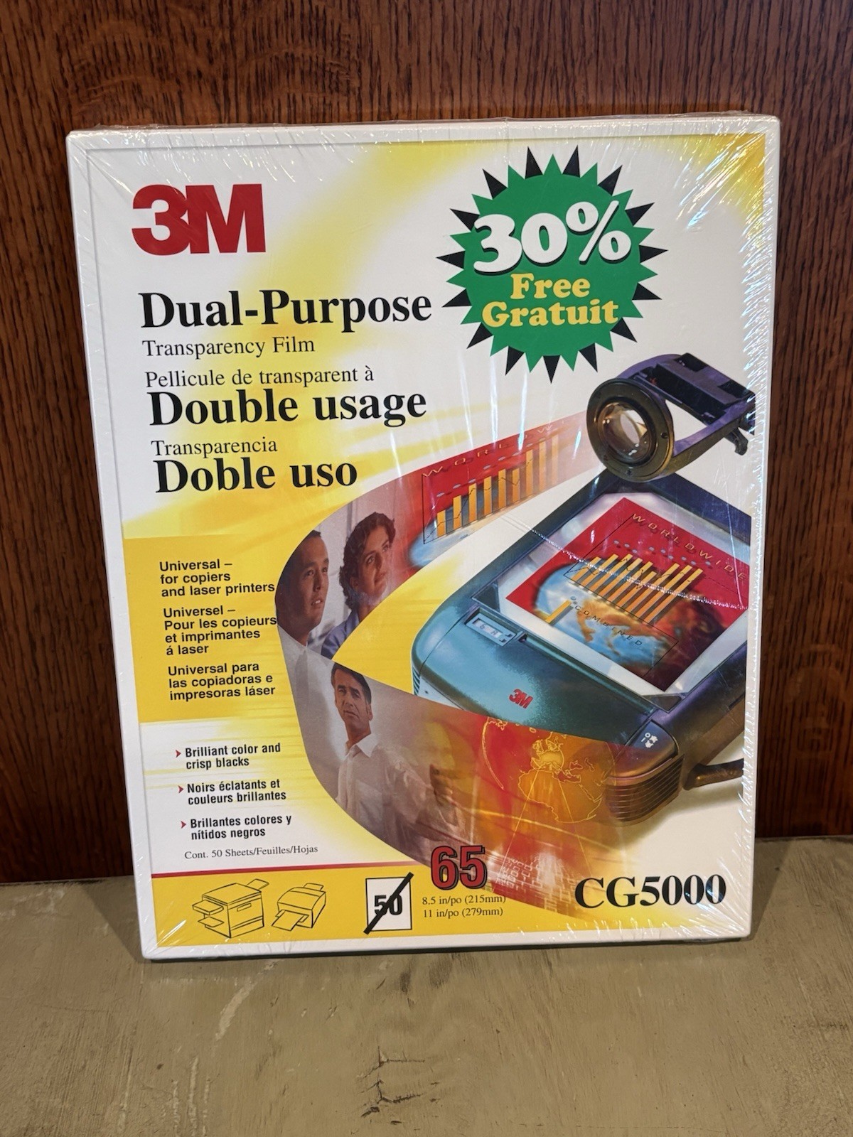 3M CG5000 Multipurpose Transpareny Film Printer Paper SEALED. 65 Count! Compare