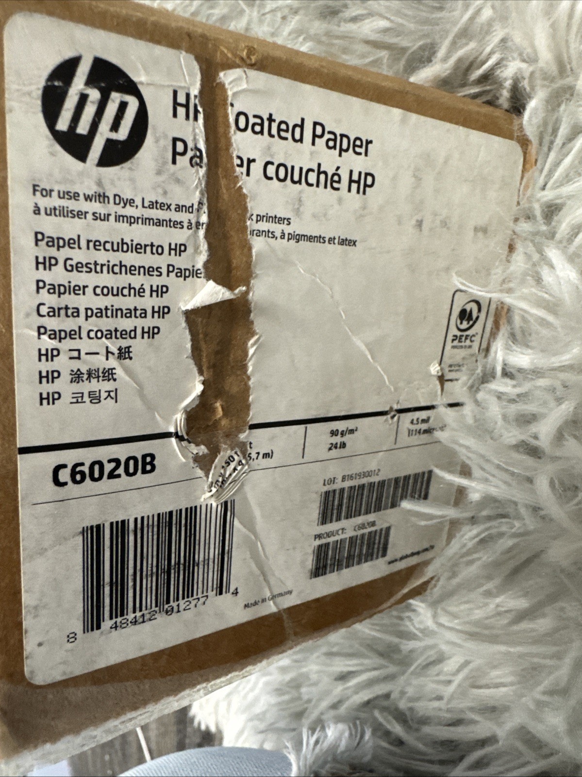 HP C6020B Designjet Inkjet Coated Large Format Paper