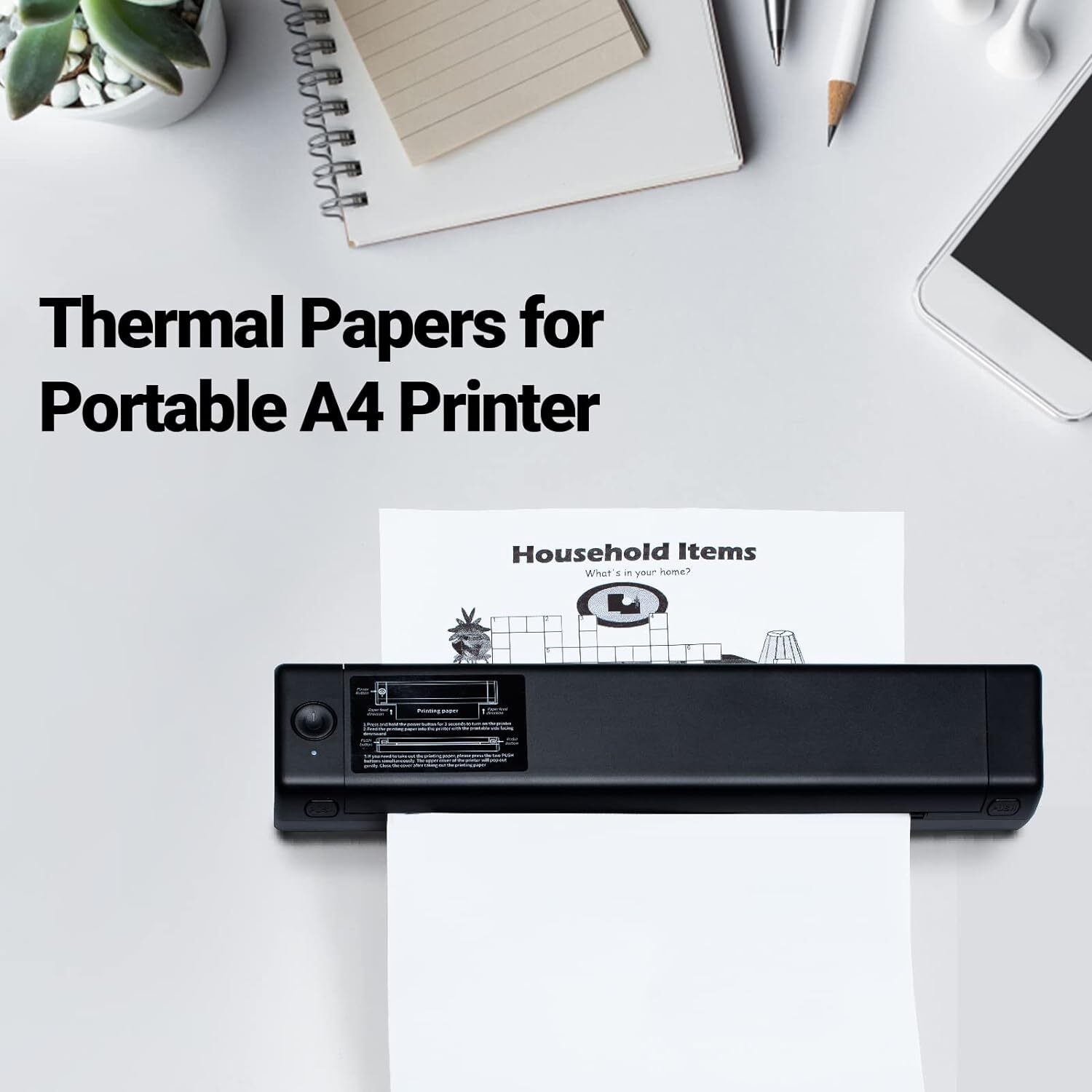 100-500PCS A4 Thermal Printer Papers Compatible for HPRT MT800 MT800Q M08F PJ762