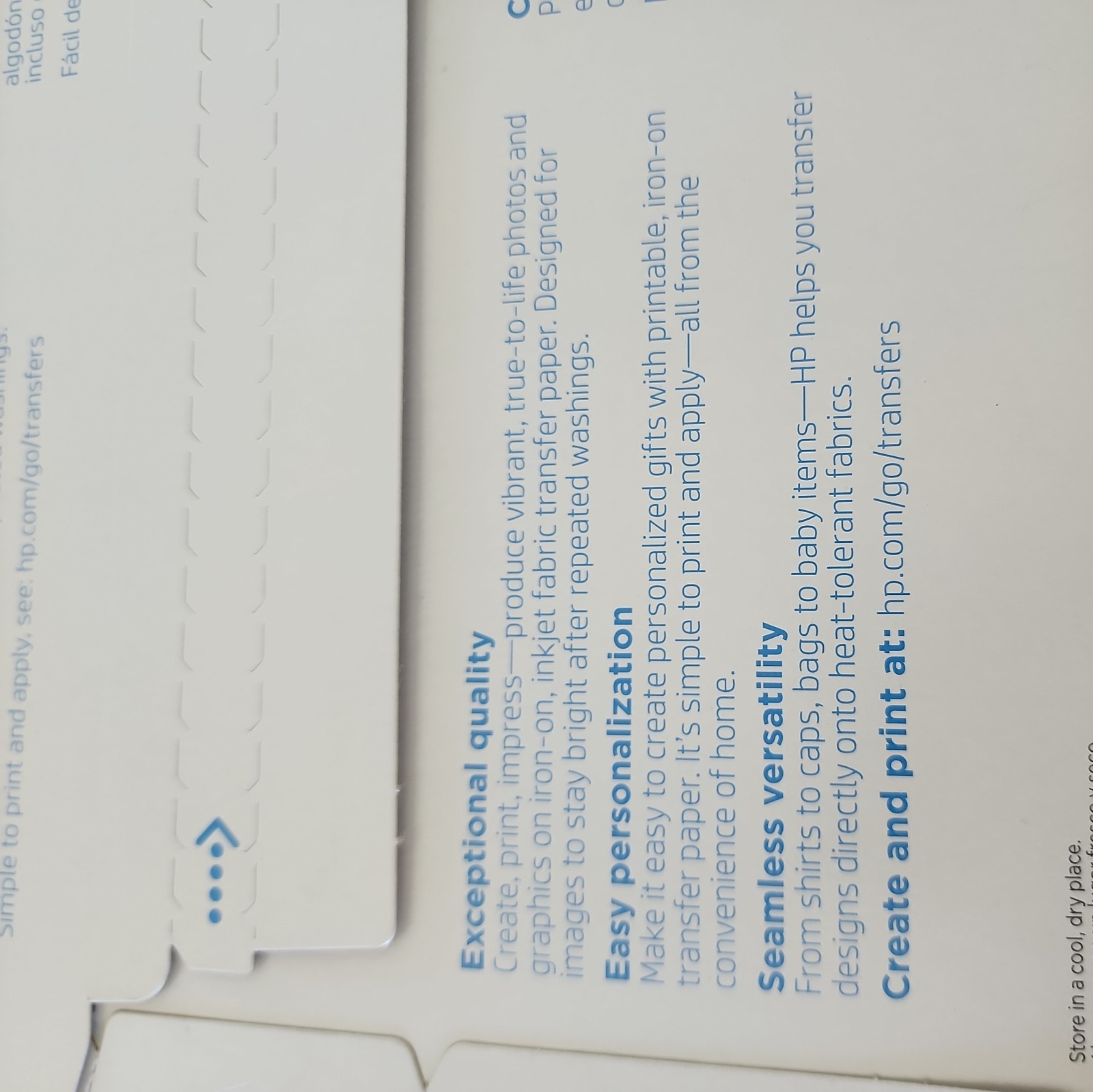 HP Inkjet Iron-on Transfers – 12 Sheets – 8-1/2″ x 11″ lot of 3