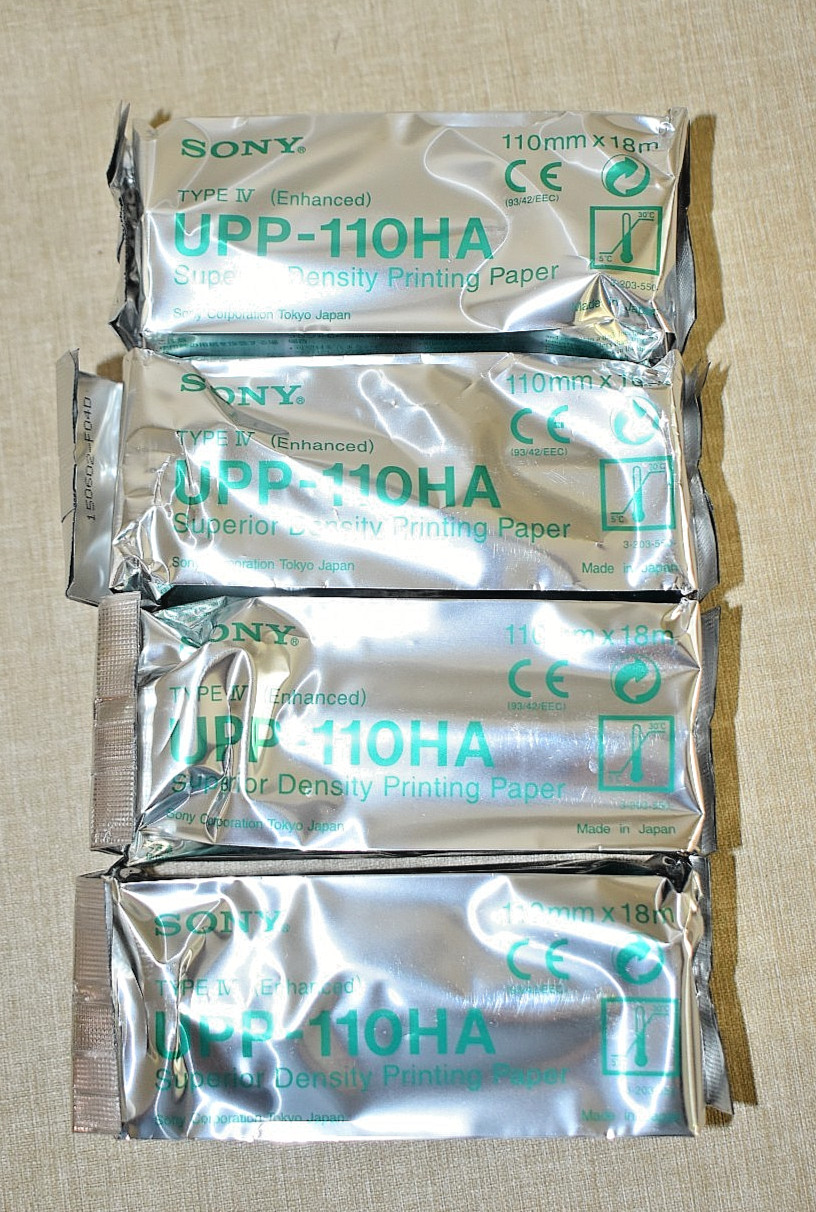 NEW Lot of 4 SONY UPP-110HA Thermal Print Media 110mm X 18m
