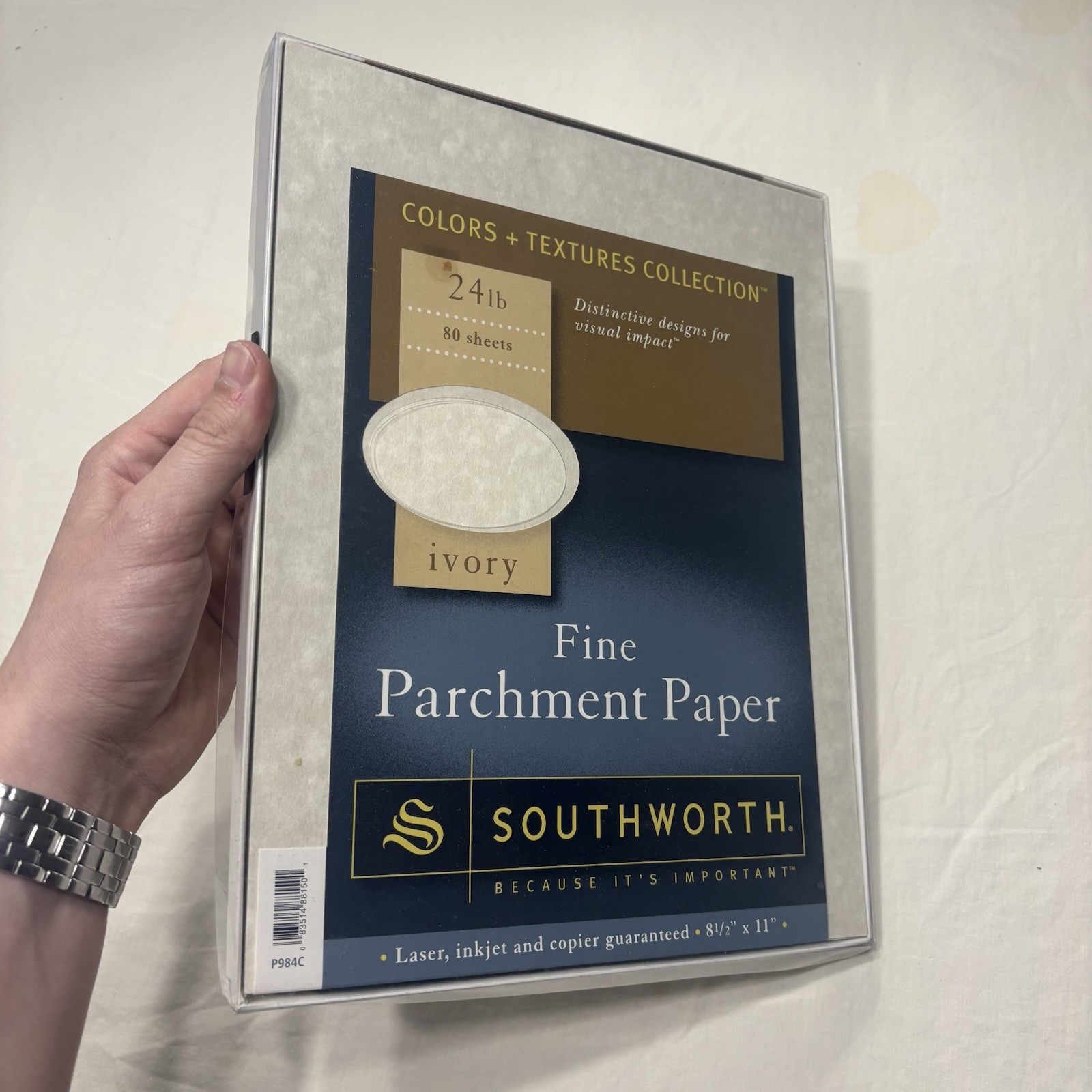 Southworth Fine Parchment Specialty Paper Ivory 24 lb. 80 Sheets 8 1/2 x 11 New
