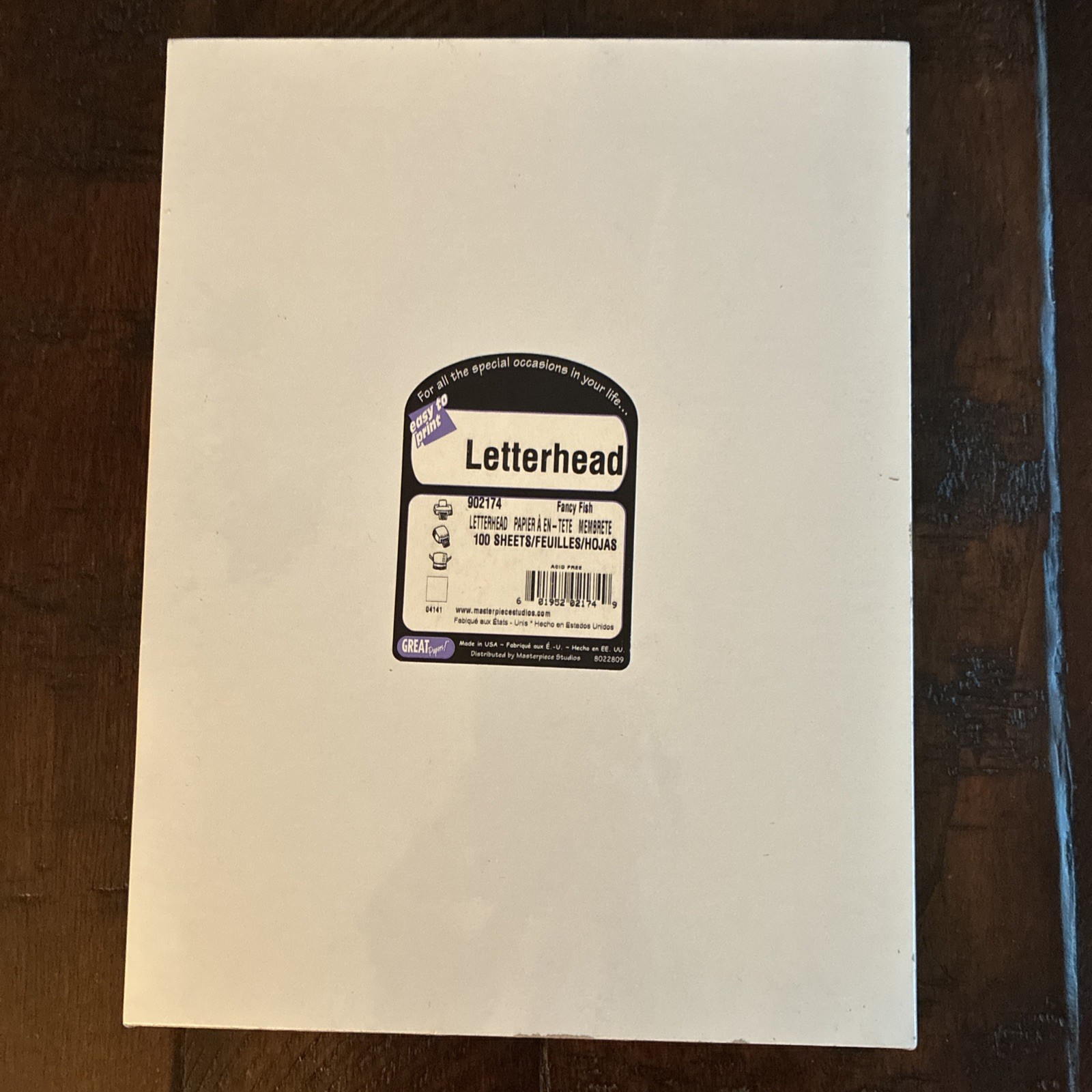 GREAT PAPERS Letterhead 100 Sheets FANCY FISH 8.5” x 11” NOS; Sealed