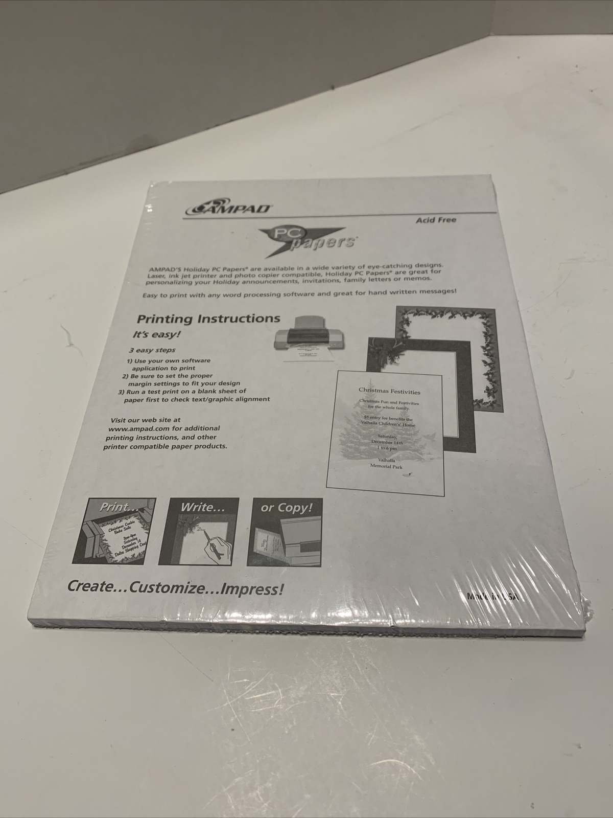 Ampad Pack Of 60 Specialty Papers Snowflakes & Swirls. NEW – Item #35966