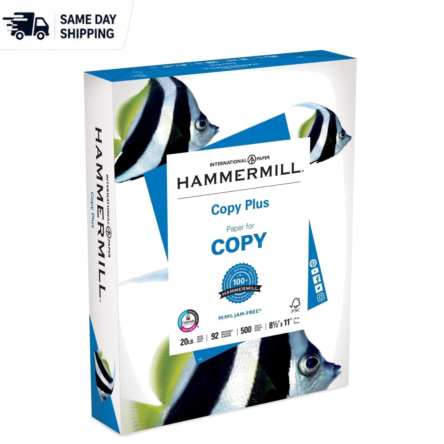 High-Quality Printer Paper 20 lb – 500 Sheets, Acid-Free, 8.5 x 11, Made in USA