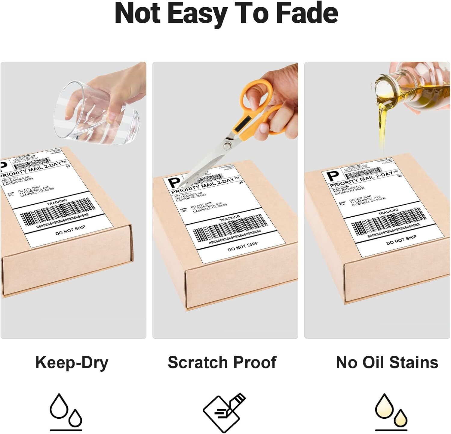 Direct Thermal 4×6 2×2 3×3 Label Shipping Label Self Adhesive For USPS UPS