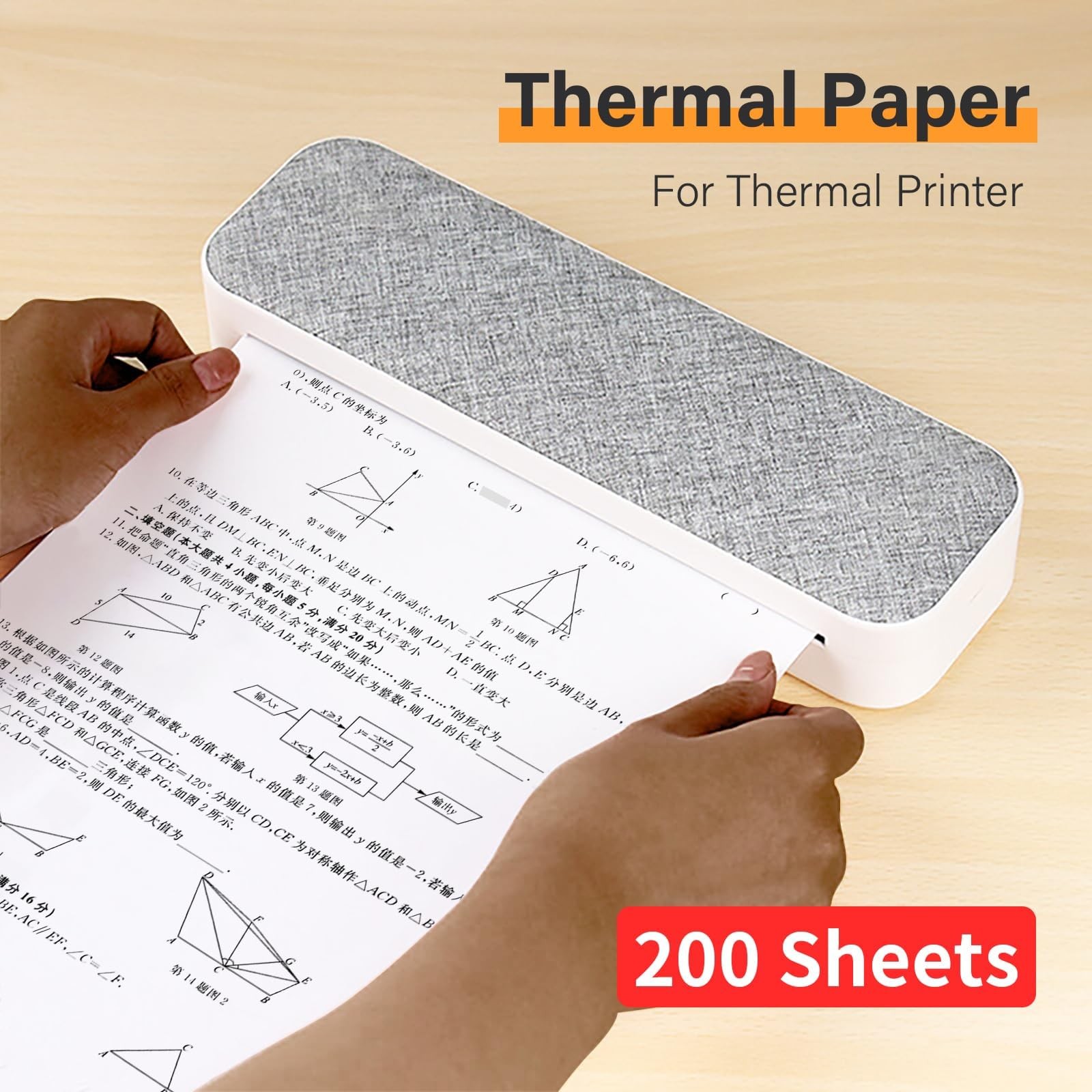 LINGLONG A4 Thermal Printer Paper, [A4]200 Sheets Continual 8.5 x 11″, White