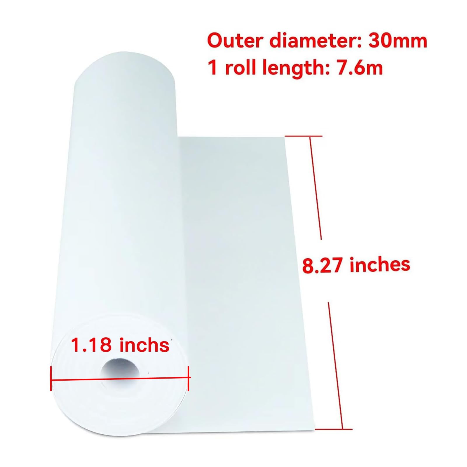 NYEAR 6 Rolls A4 Quick-dry Thermal Paper 6Roll, White