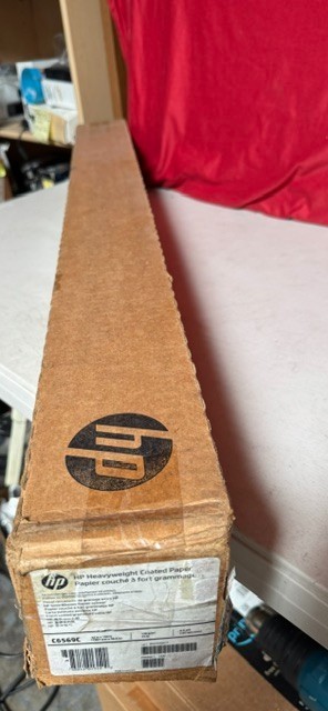 New Sealed, HP C6569C, Heavyweight Coated Paper, 42 In X 100 Ft, 35lb, 6.6 Mil