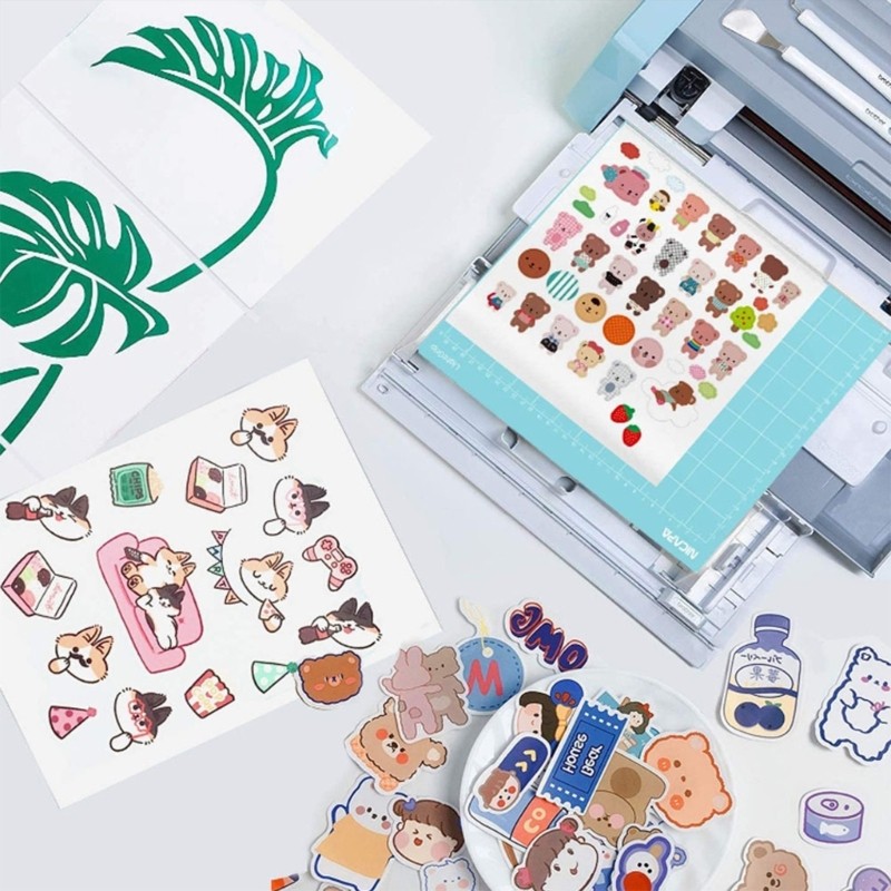 100 Sheets A 4 Printable Sticker Paper Easy to Use Waterproof Copy Paper