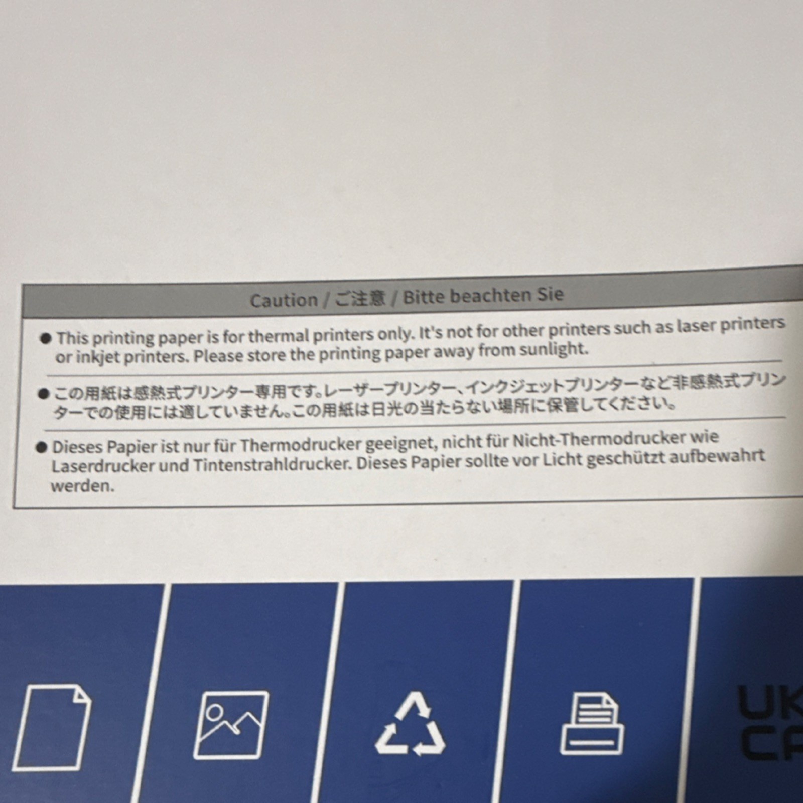 Thermal Printer Paper Letter Size 8.5×11 in White 200pcs Q22-ZD2-RMSG10-LTRM8