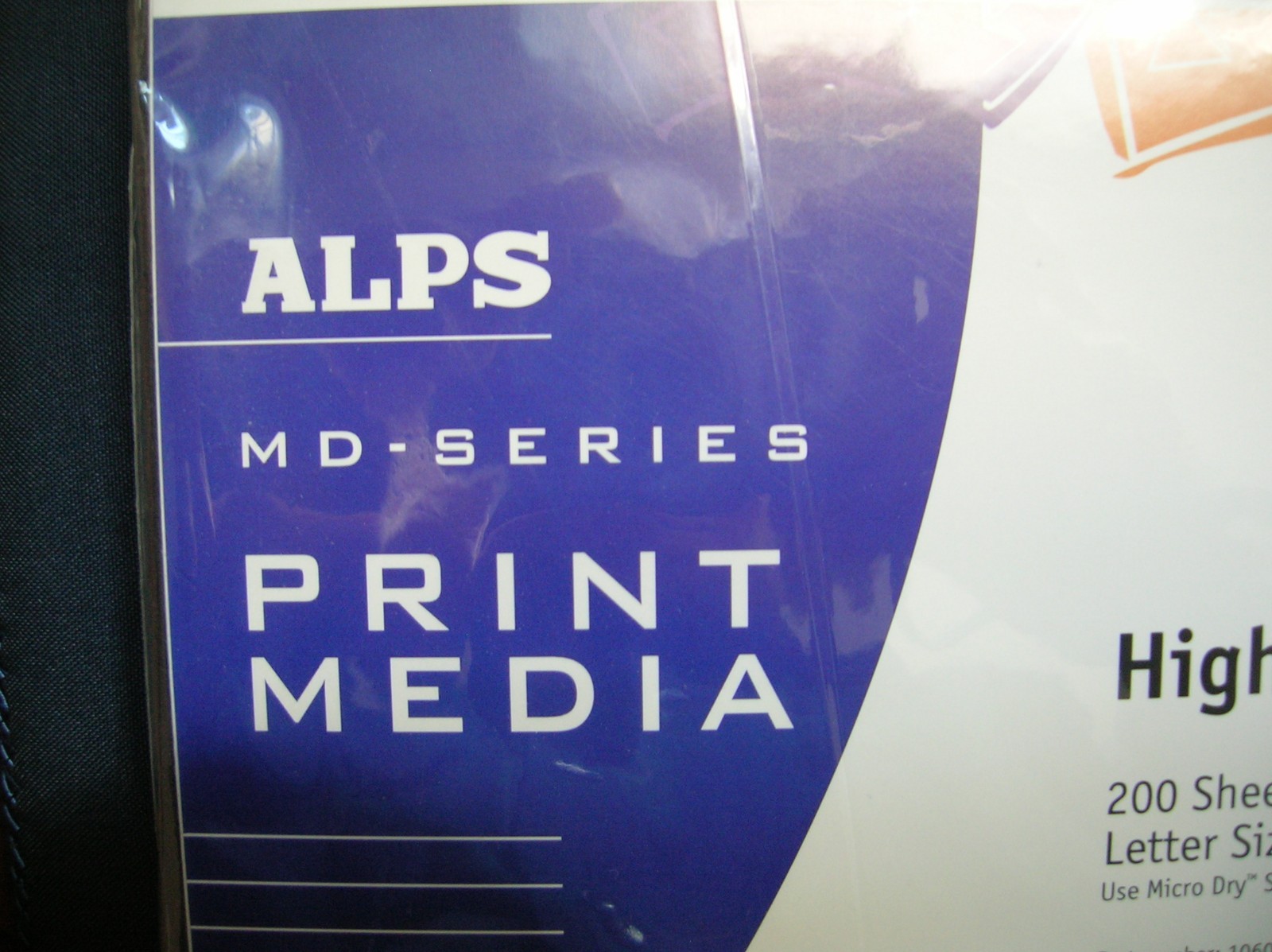 ALPS High Grade Paper MD Series Print Media 200 Shets Letter Size #106085-00