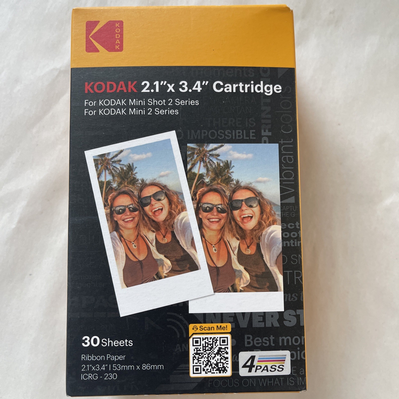 Kodak Cartridge 2.1 X 3.4 30 Sheets For Kodak Mini Shot 2 Series New Open Box