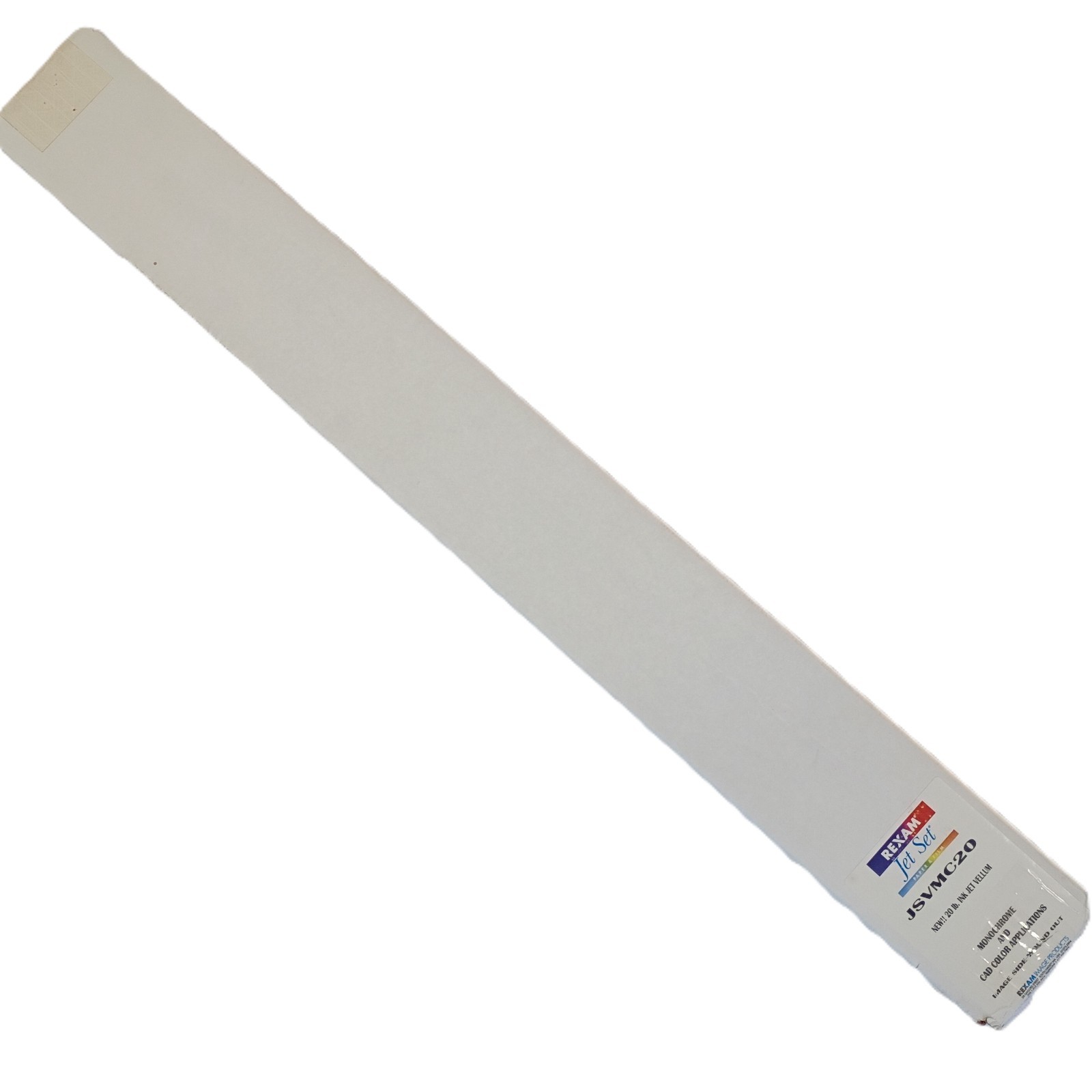 Rexam 36″ x 150′ Jet Set JSVMC20 Wide Format 20 Inkjet Vellum Paper Roll White