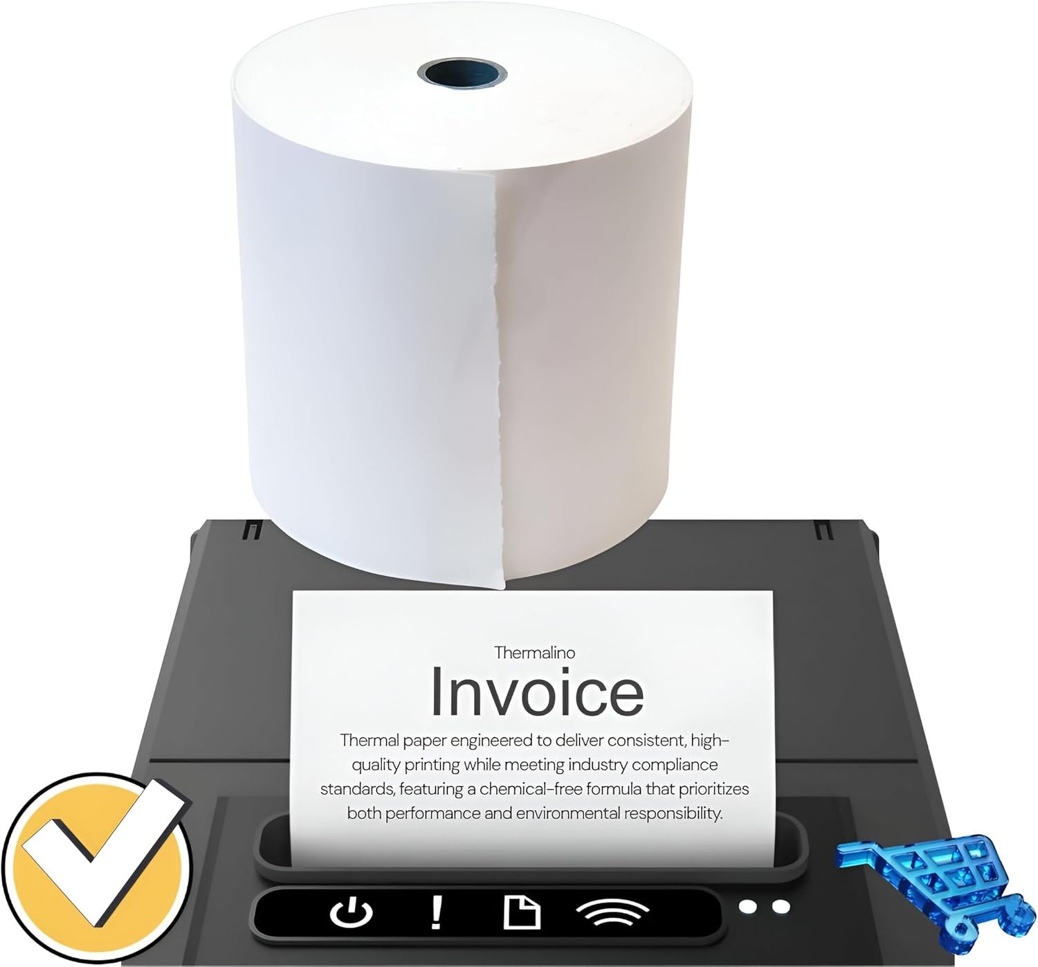 (20 Rolls) 3 1/8 x 200ft’ Thermal Paper Rolls BPA-Free 80mm white