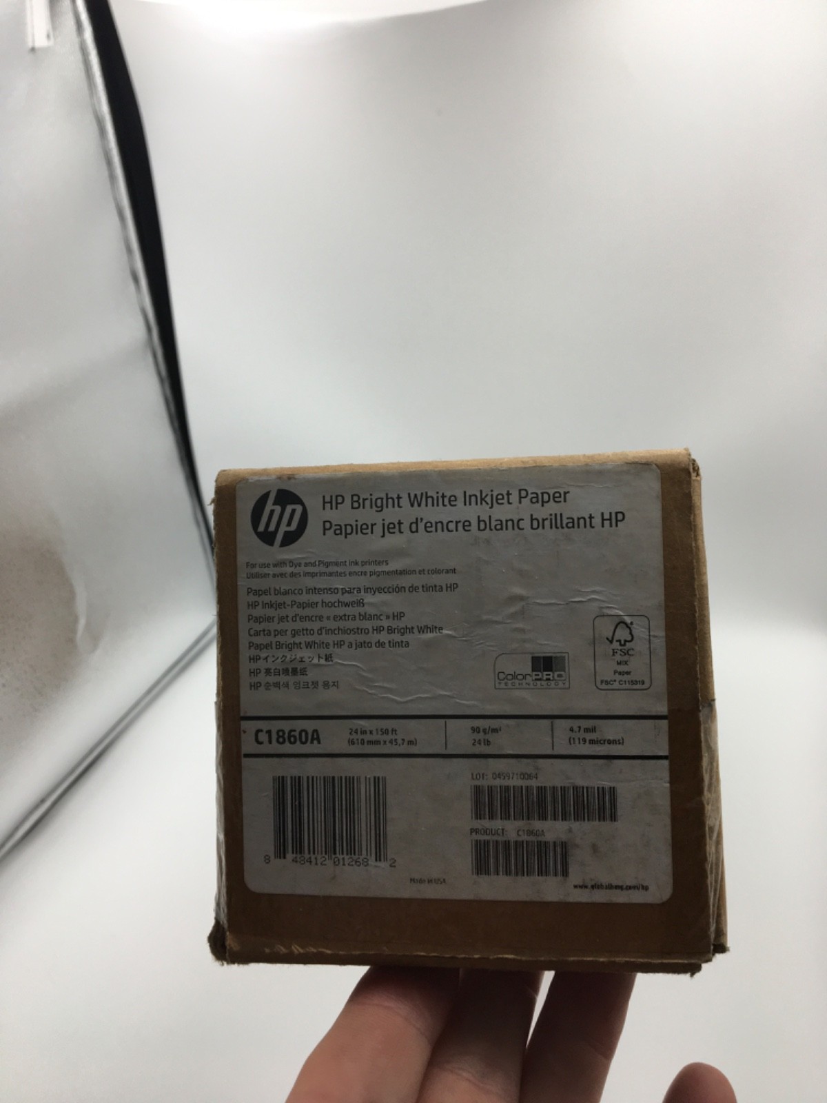HP Bright White Inkjet Paper 24 Inches x 150 Feet Roll C1860A, NEW Genuine HP!