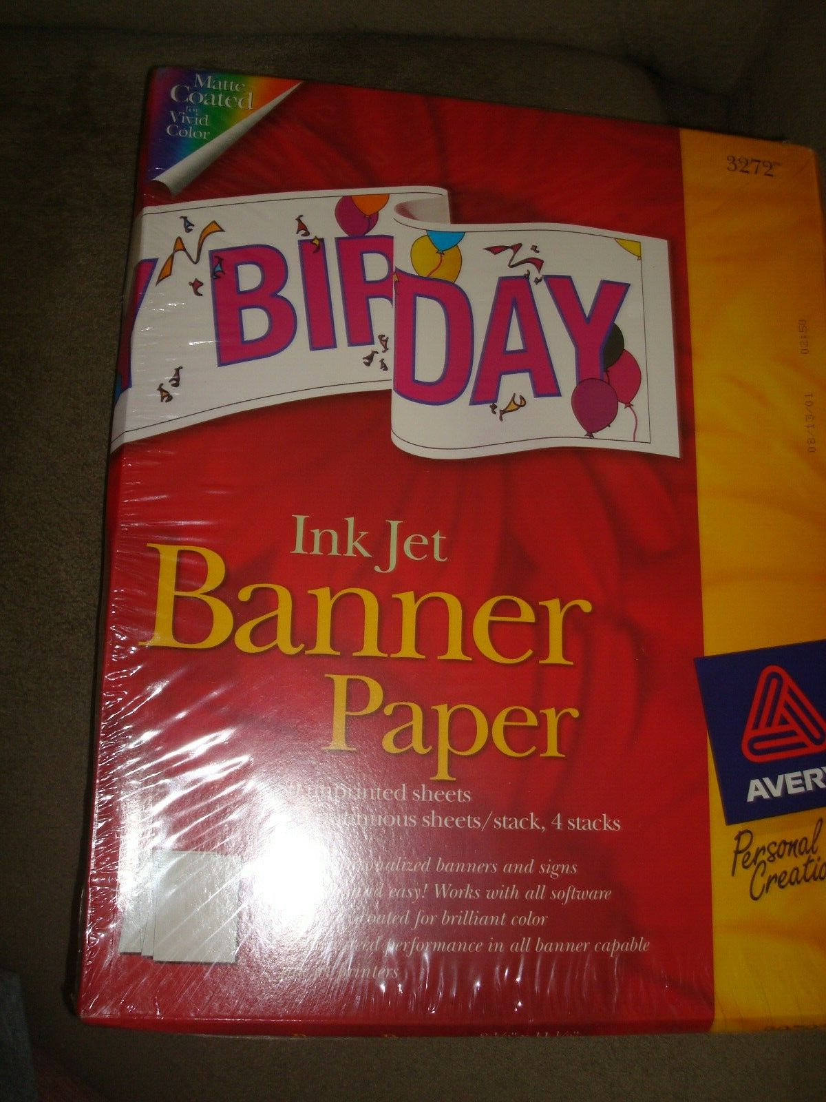 Sealed Avery 3272 White Banner Paper for Ink Jet Printers 11×8.5 80 sheets