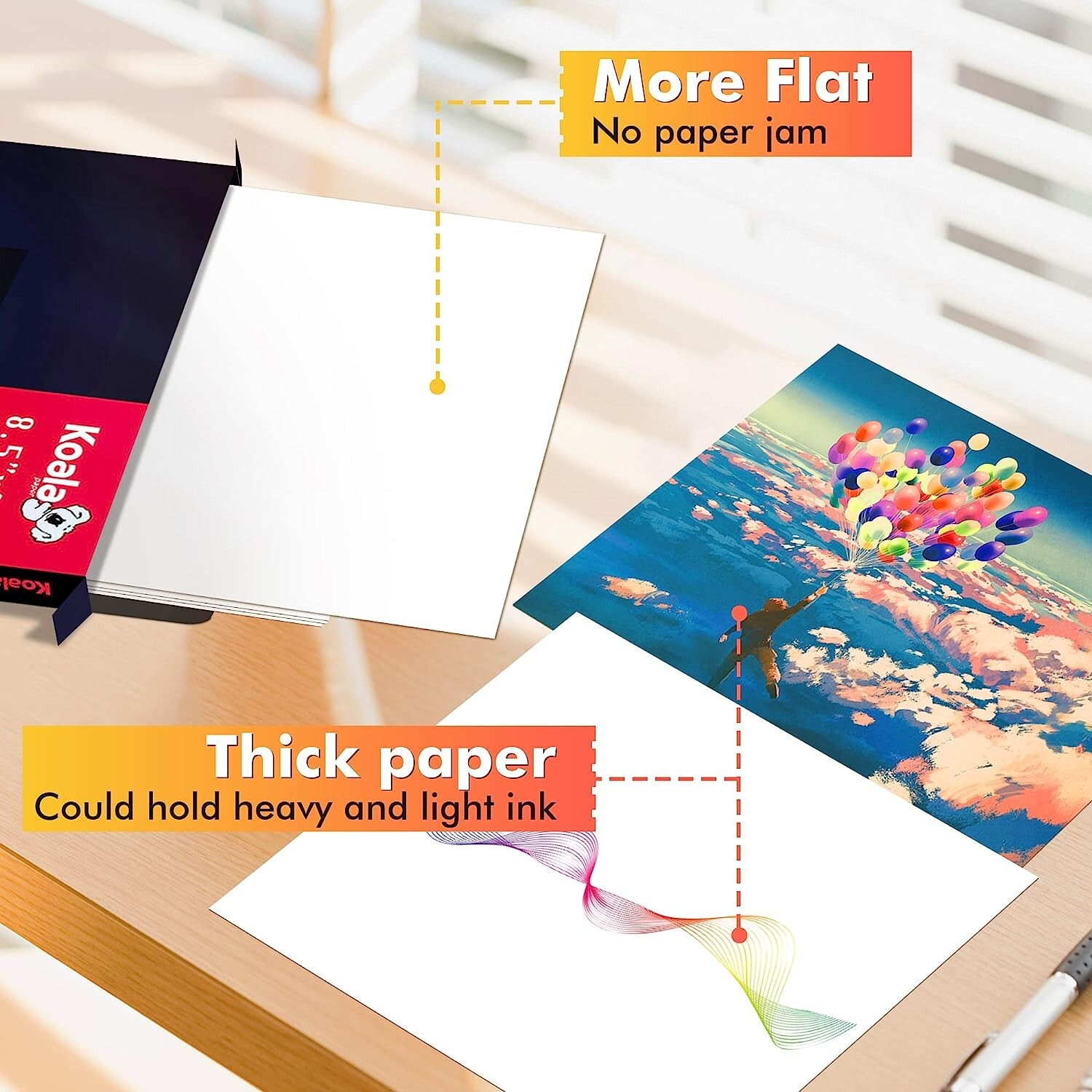 123g Koala Sublimation Paper 8.5×11 100 Sheets Inkjet Heat Transfer Cotton Poly