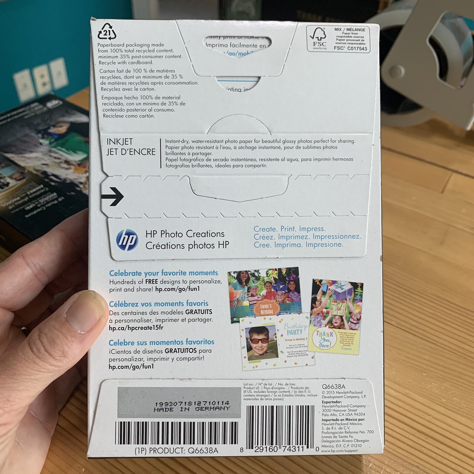 HP Advanced Photo Glossy Q6638A Paper 100 Sheets 4″x6″ 66lb All InkJet Printers
