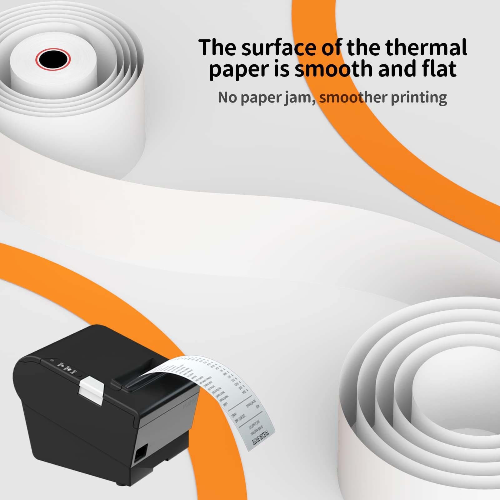 MBLABEL Thermal Receipt Paper Rolls, 2 1/4” x 85′ 2 1/4″ x 85′, White