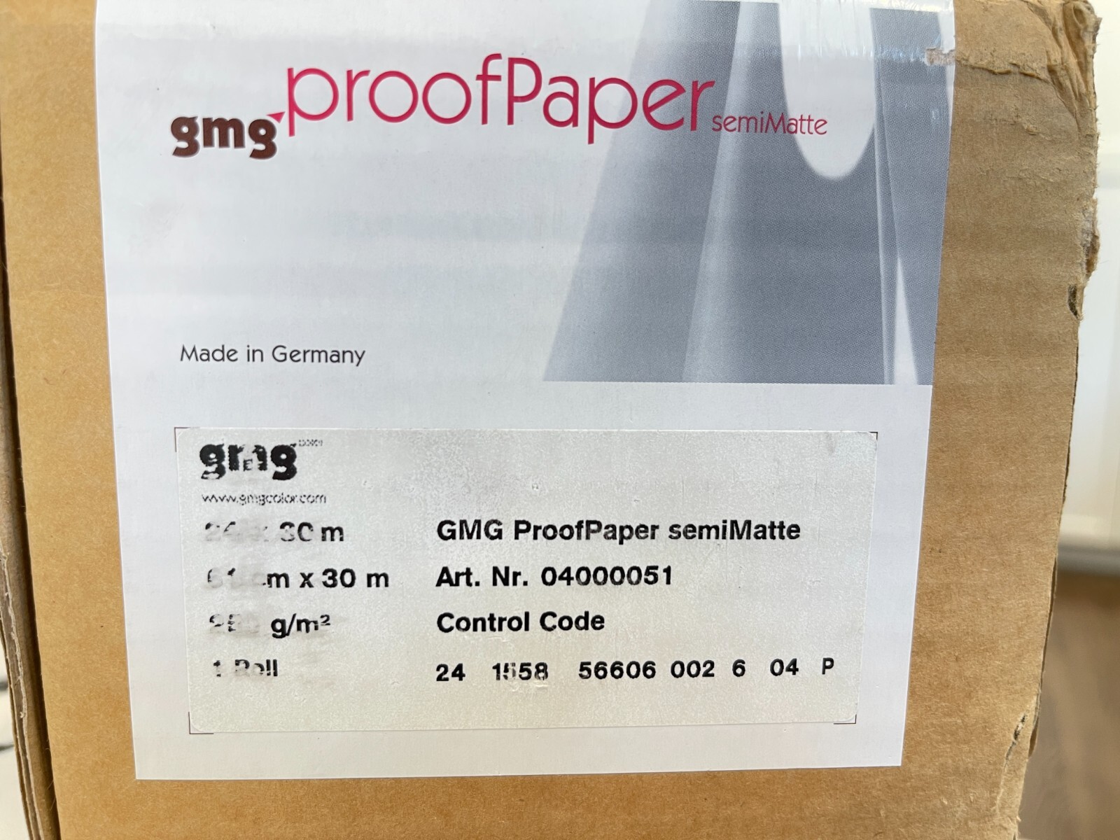 GMG ProofMedia SemiMatte 250 gsm Proof Paper Roll – 24″ x 98′ – Proofing Media