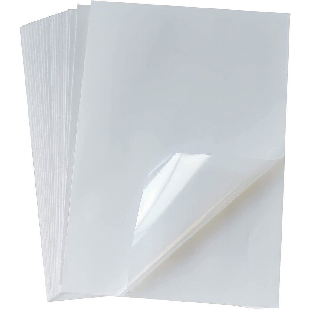For Laser Printer 8.5×11 Printable Vinyl Sticker Paper Sheet Clear Label Cricut