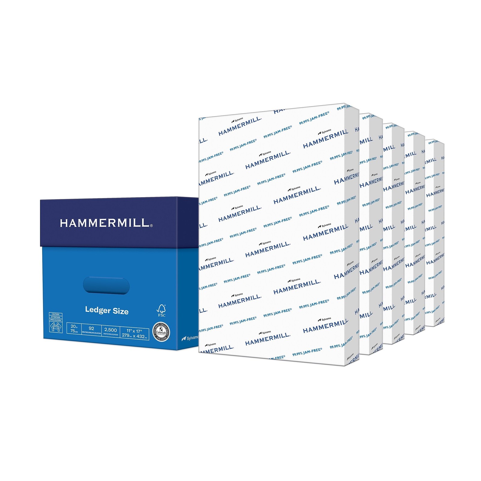 Hammermill Printer Paper, 20 lb Copy Paper, 11 x 17 – 5 Ream (2,500 Sheets) – 92