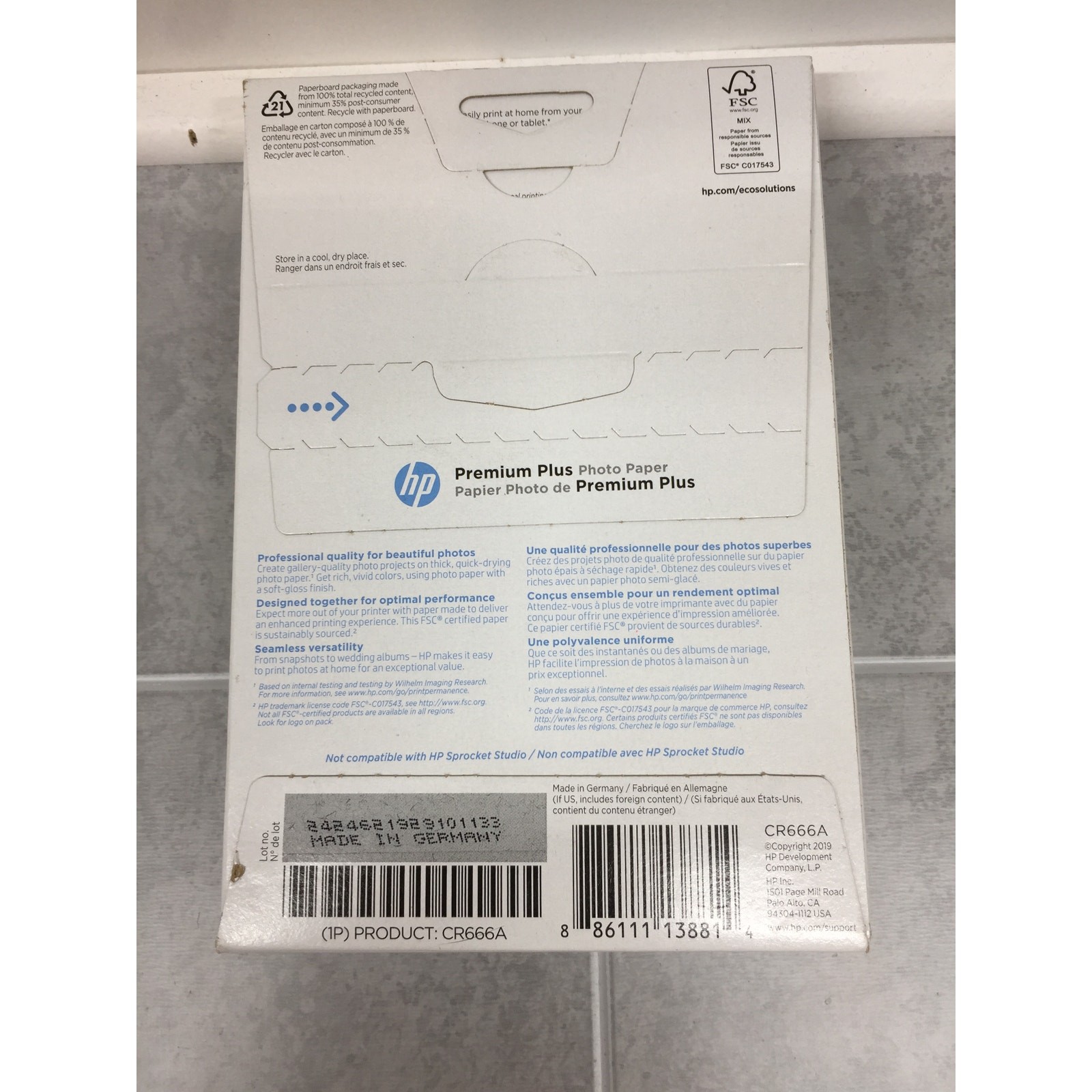 HP Premium Plus Photo Paper CR666A NIB