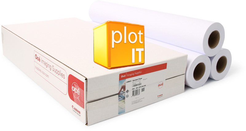 3 rolls Designjet 75g/m² Plotter Paper 610mm x 50m 24″ for Designjet & Canon iPF