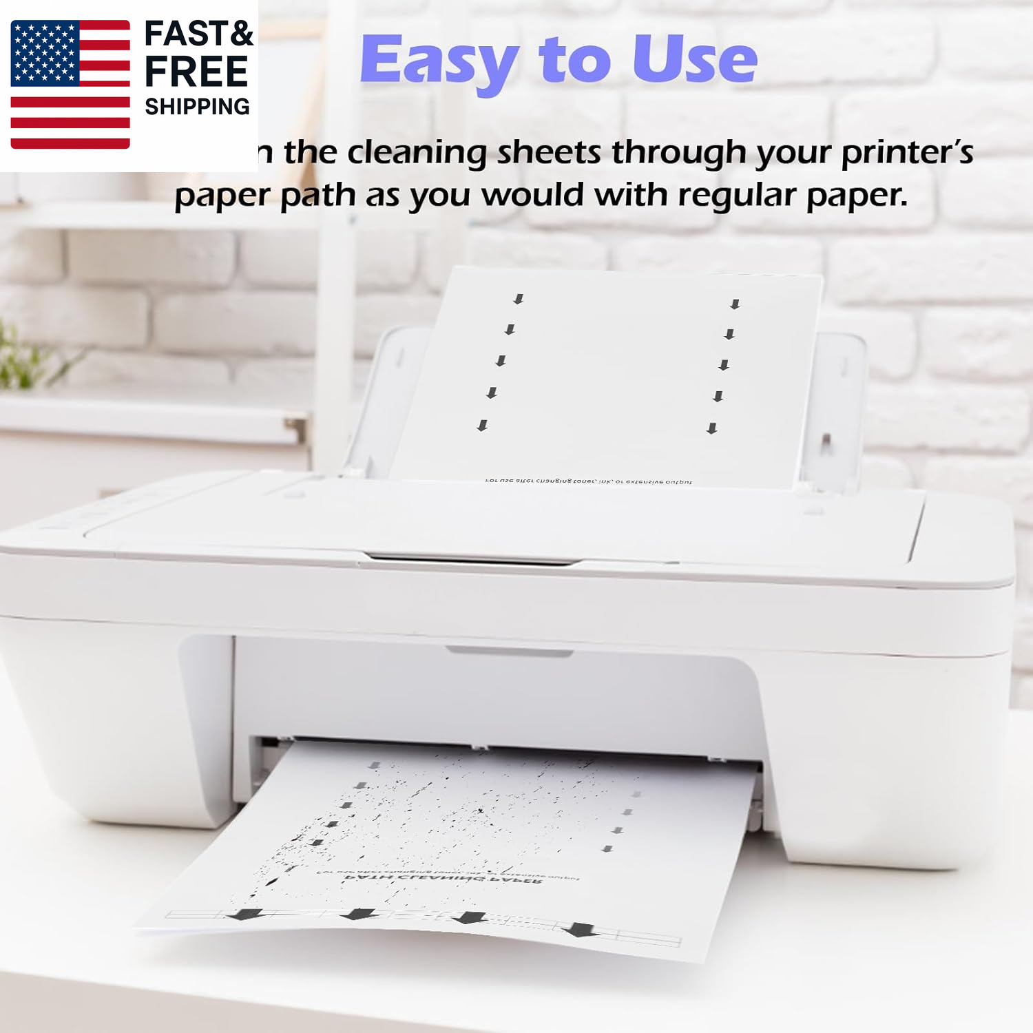 15-Pack Letter Size Printer Cleaning Sheets for Laser and Inkjet Copier Fax Roll