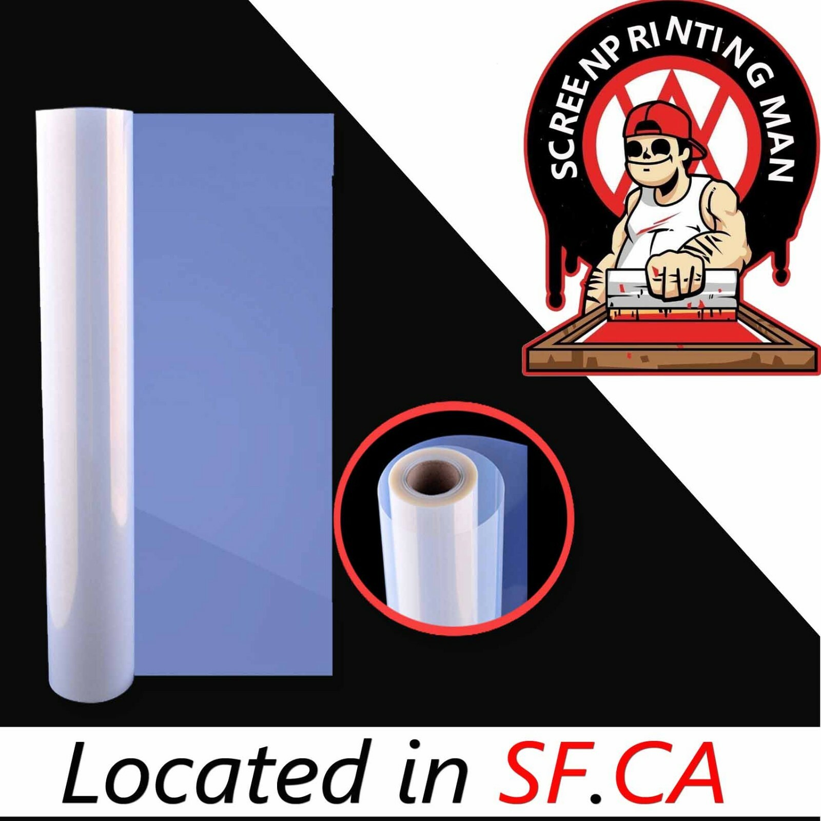 54 IN X 100 FT，1 Roll，Waterproof Inkjet Transparency Positive Film Paper