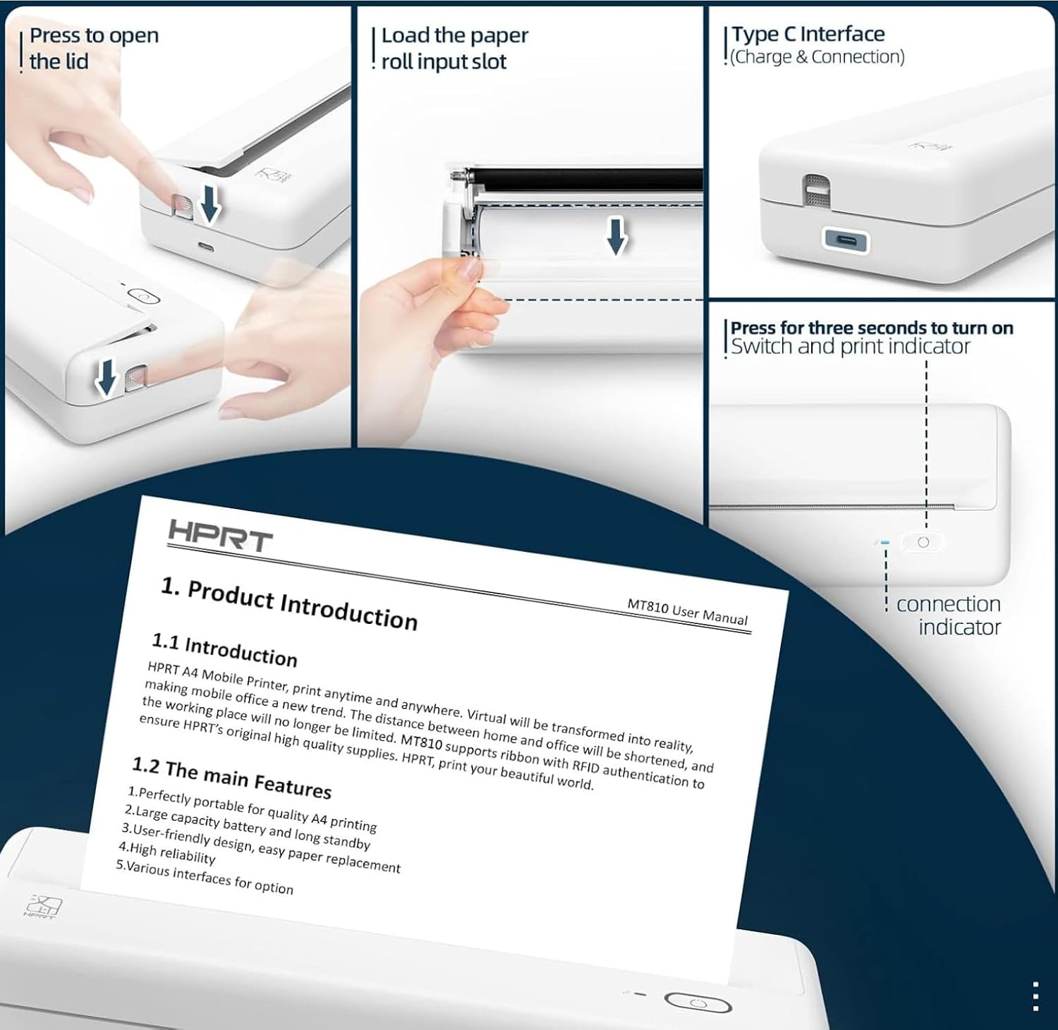 A4 Thermal Printer Paper Rollx2, 8.3 Inches Wide Compatible with