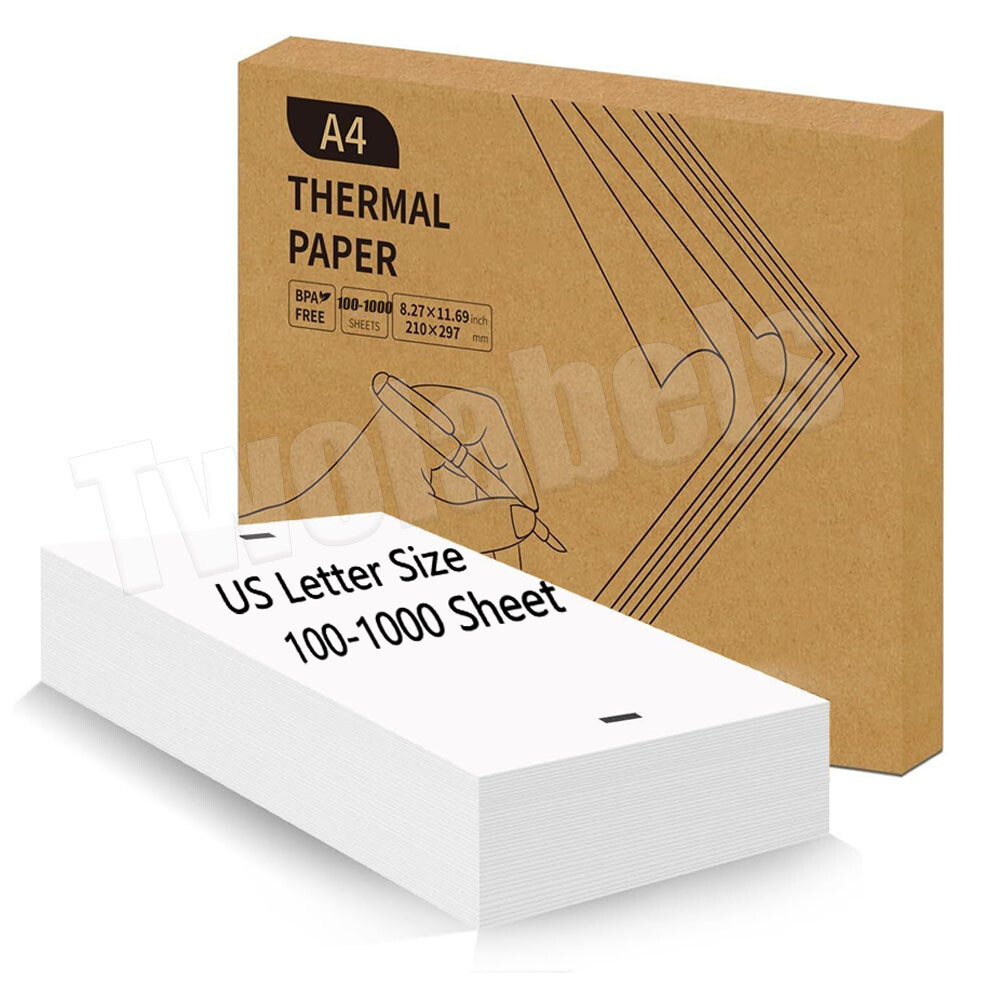100-1000x Folded Thermal Continuous Paper US Letter Size For M08F M832 Printer