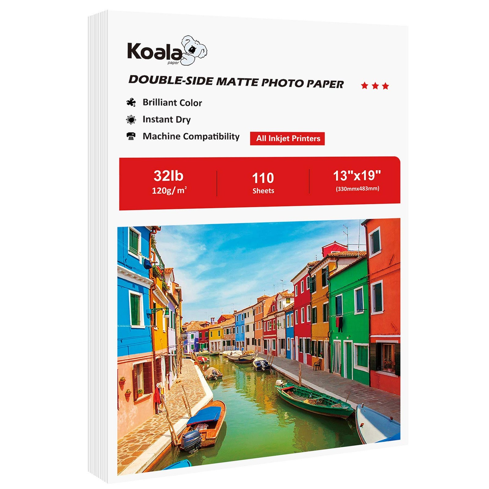 110 Sheets 13X19 Inch Double-Sided Matte Presentation Paper for Inkjet Printer