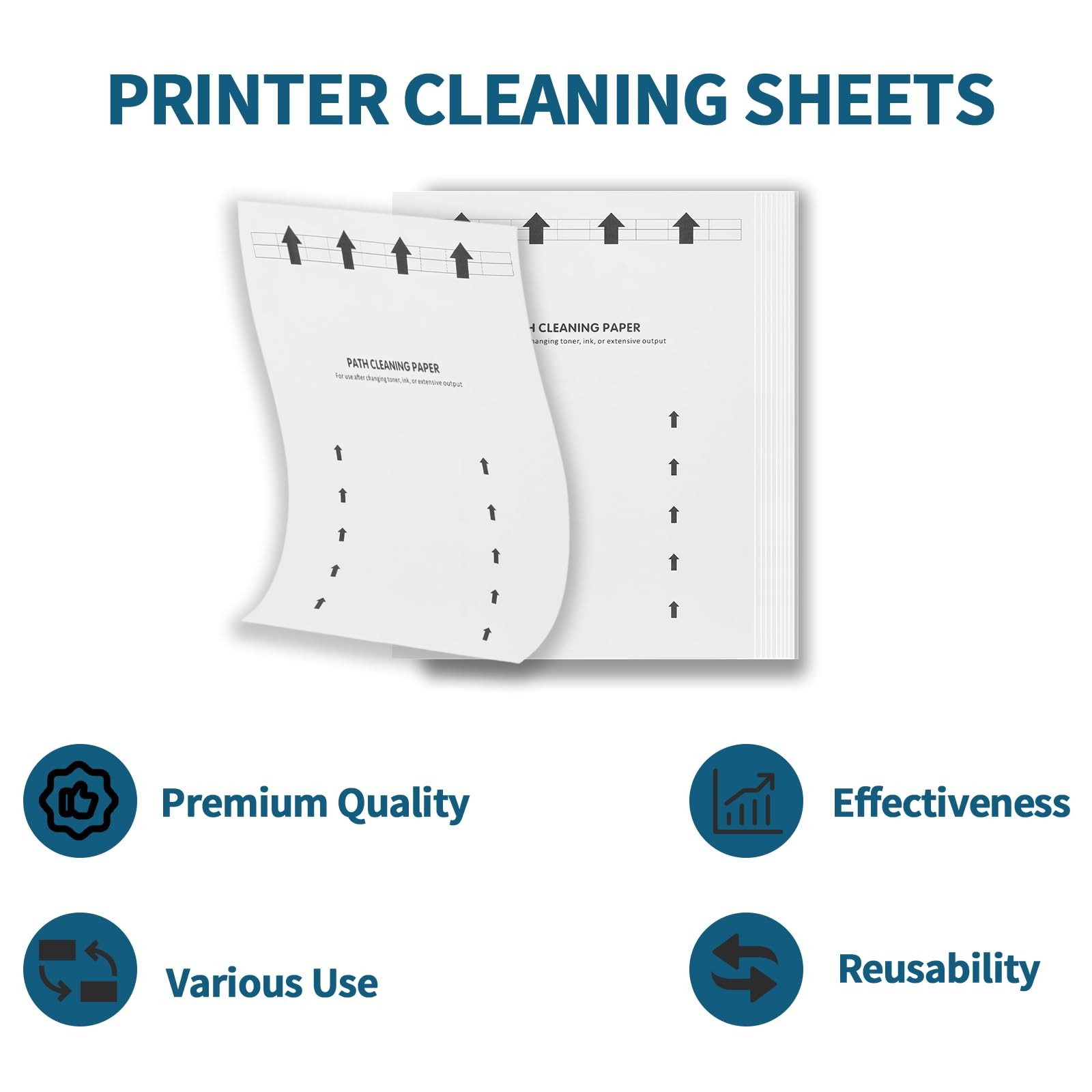 Printer Cleaning Sheets 15-Pack-【Removes Ink, Dust, Dirt & Debris】8.5 x 11 In…